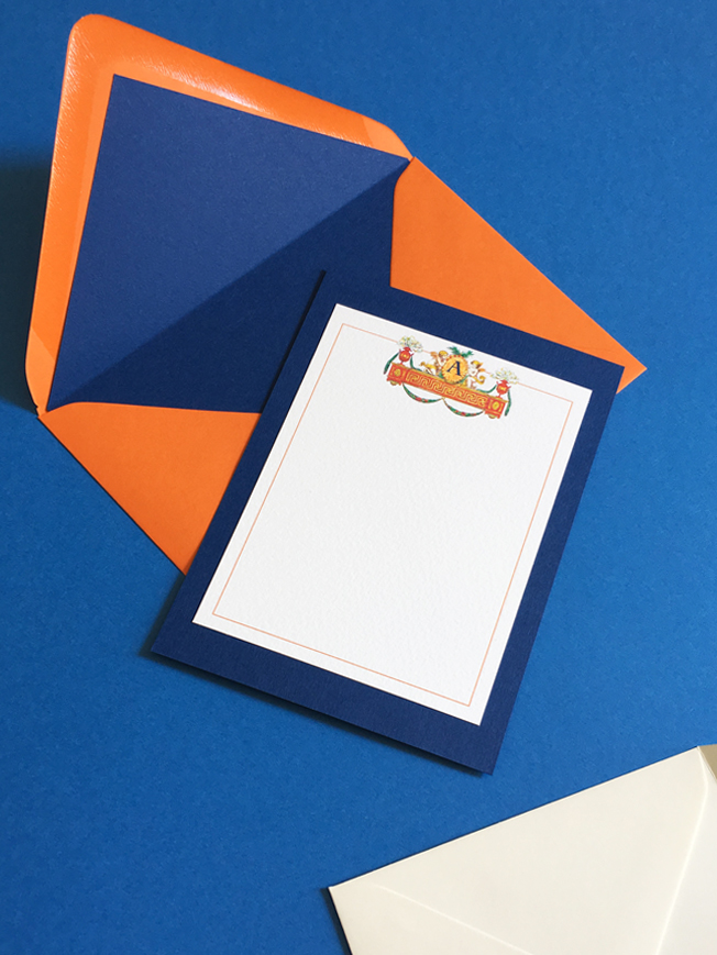 Monogrammed writing cards with cherubs.jpg