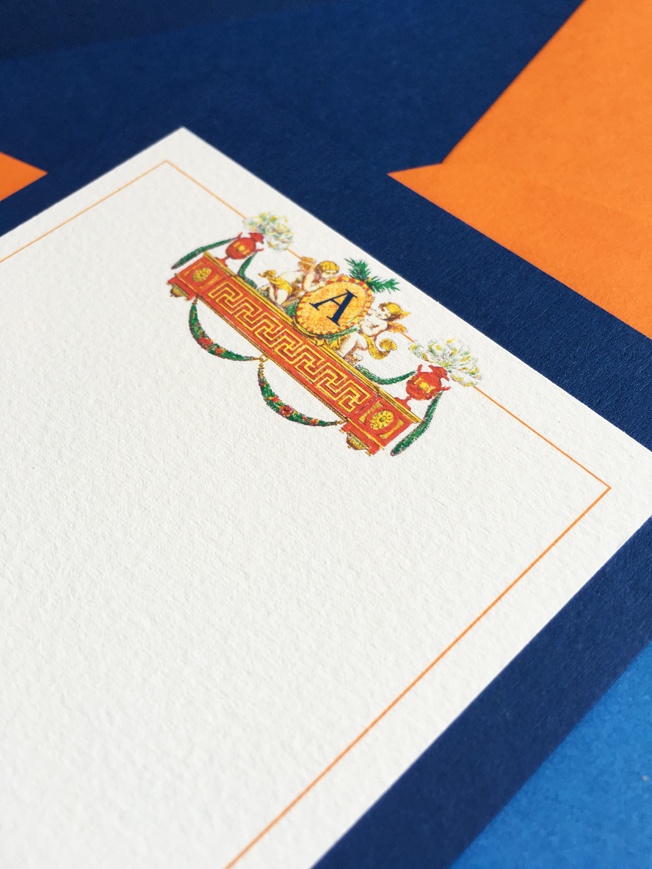 Personalised cards with monogram and angels.jpg