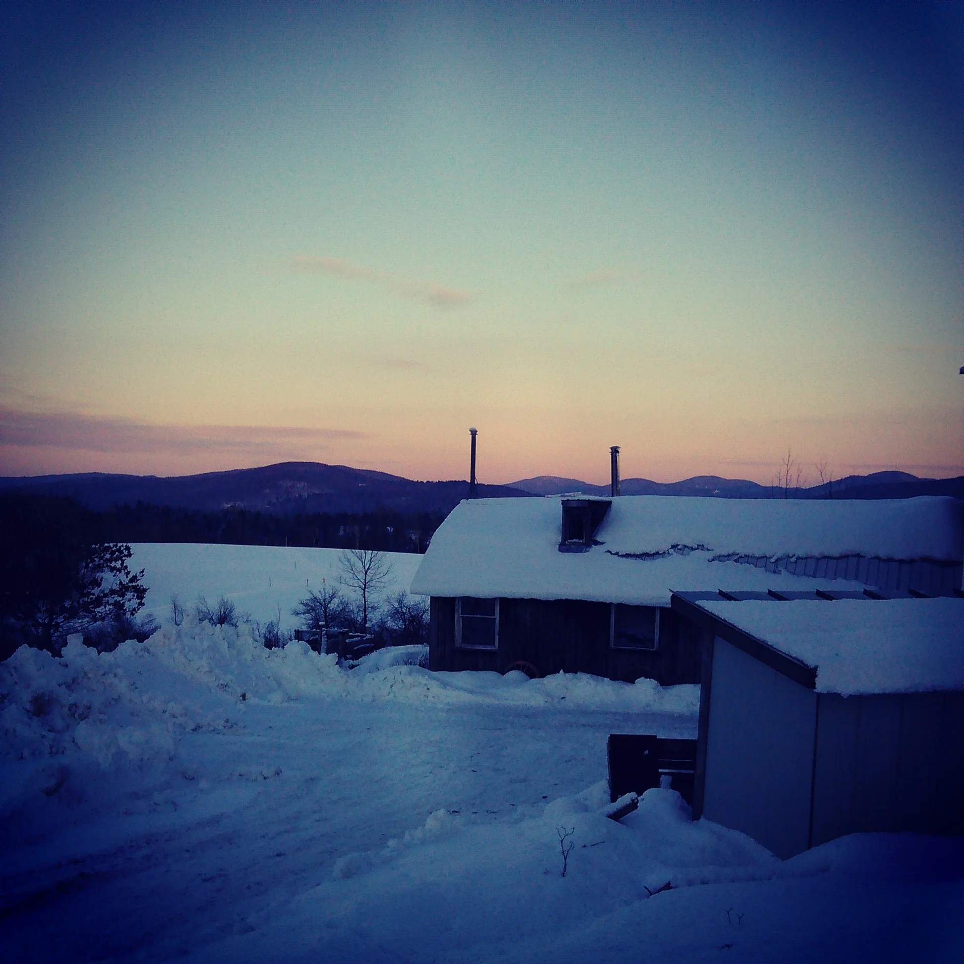 Wild Rhythms Farm Barn at Dusk