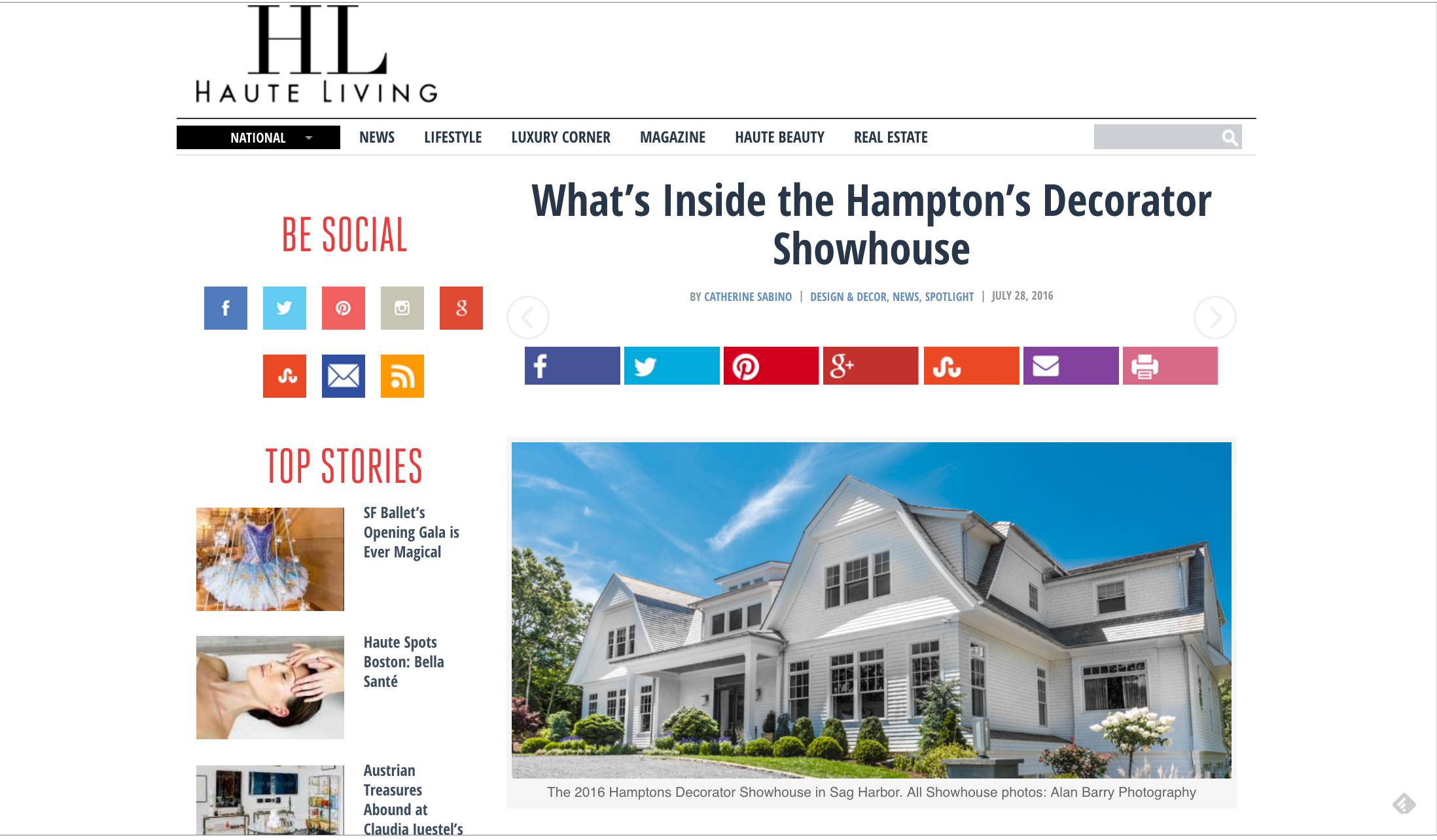 Haute Living Hampton's Decorator Showhouse