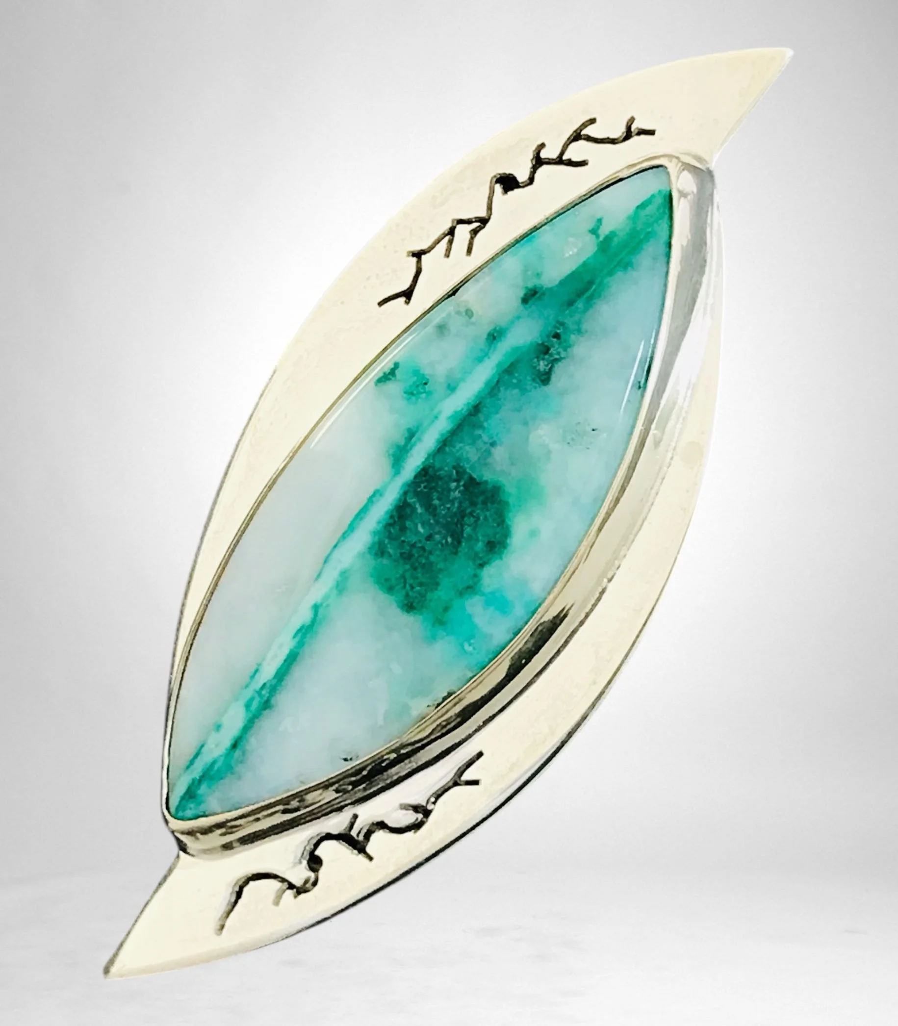 PR Malachite in Quartz Pin.jpeg