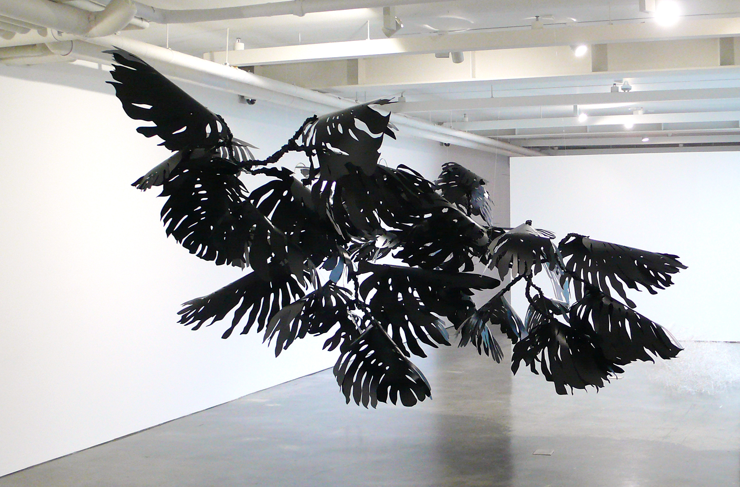   Monstera , 2012 metal, pvc, glue, nylon Installation at  Reflections on Nature,  Songeun Art Space, Seoul, Korea 