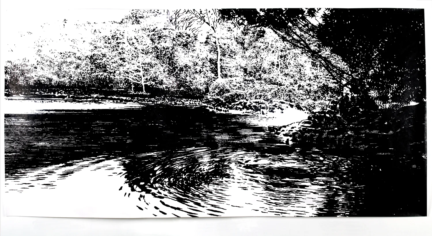 remind me, 2006, ink on paper , 208 x 413cm