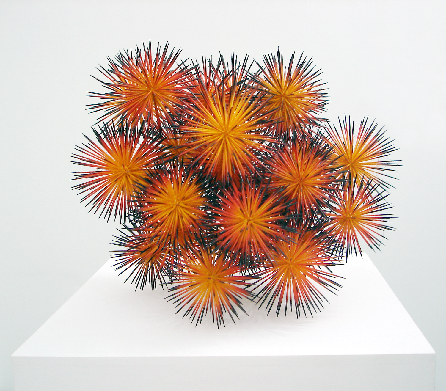   stars, 2006, wood, hot glue, spray paint, diameter 50cm  