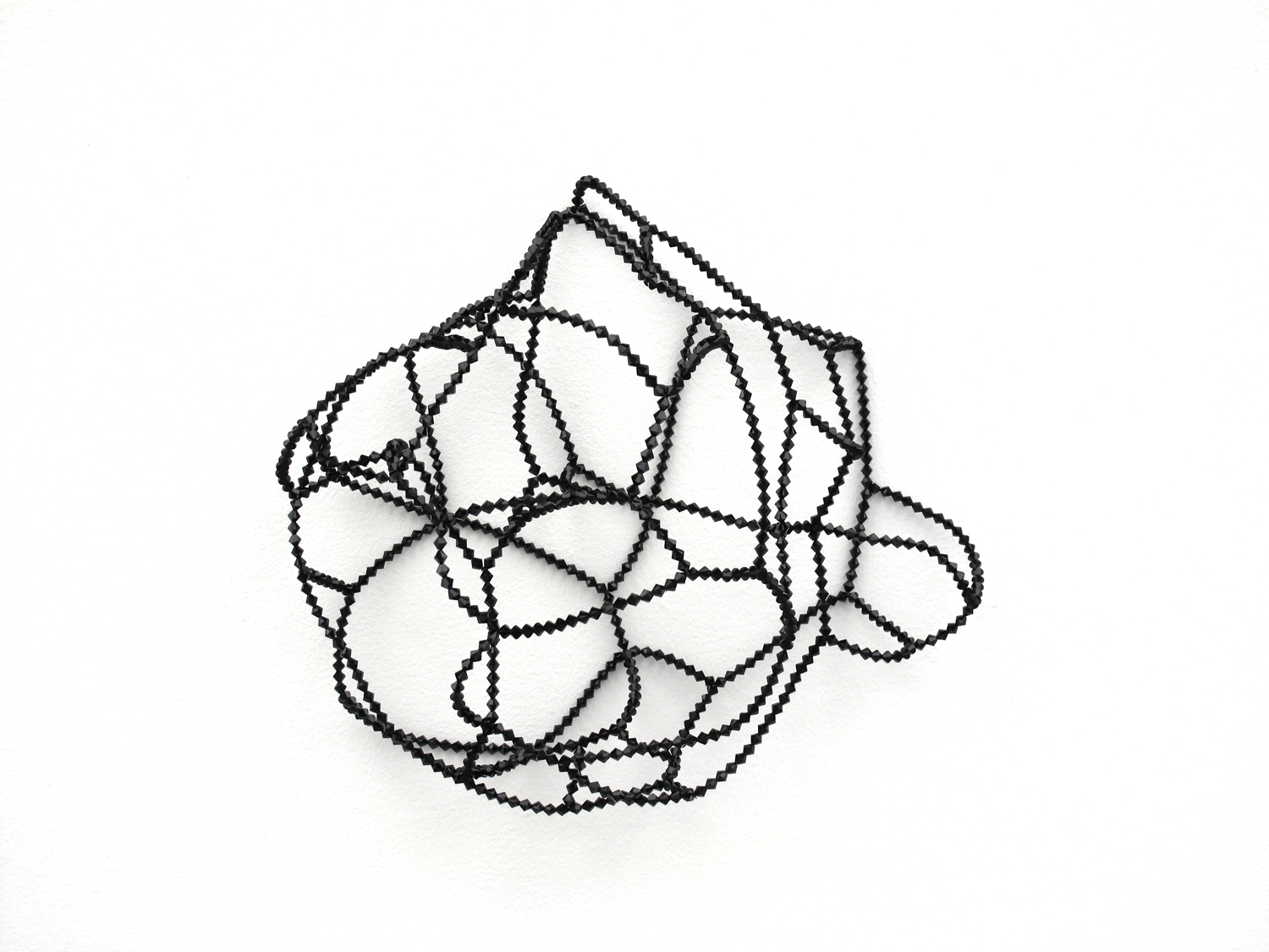    crystal silence V   , 2011 , wire beads, 38 x 35 x 16cm  stray currents, 2011, Towner, Eastbourne 