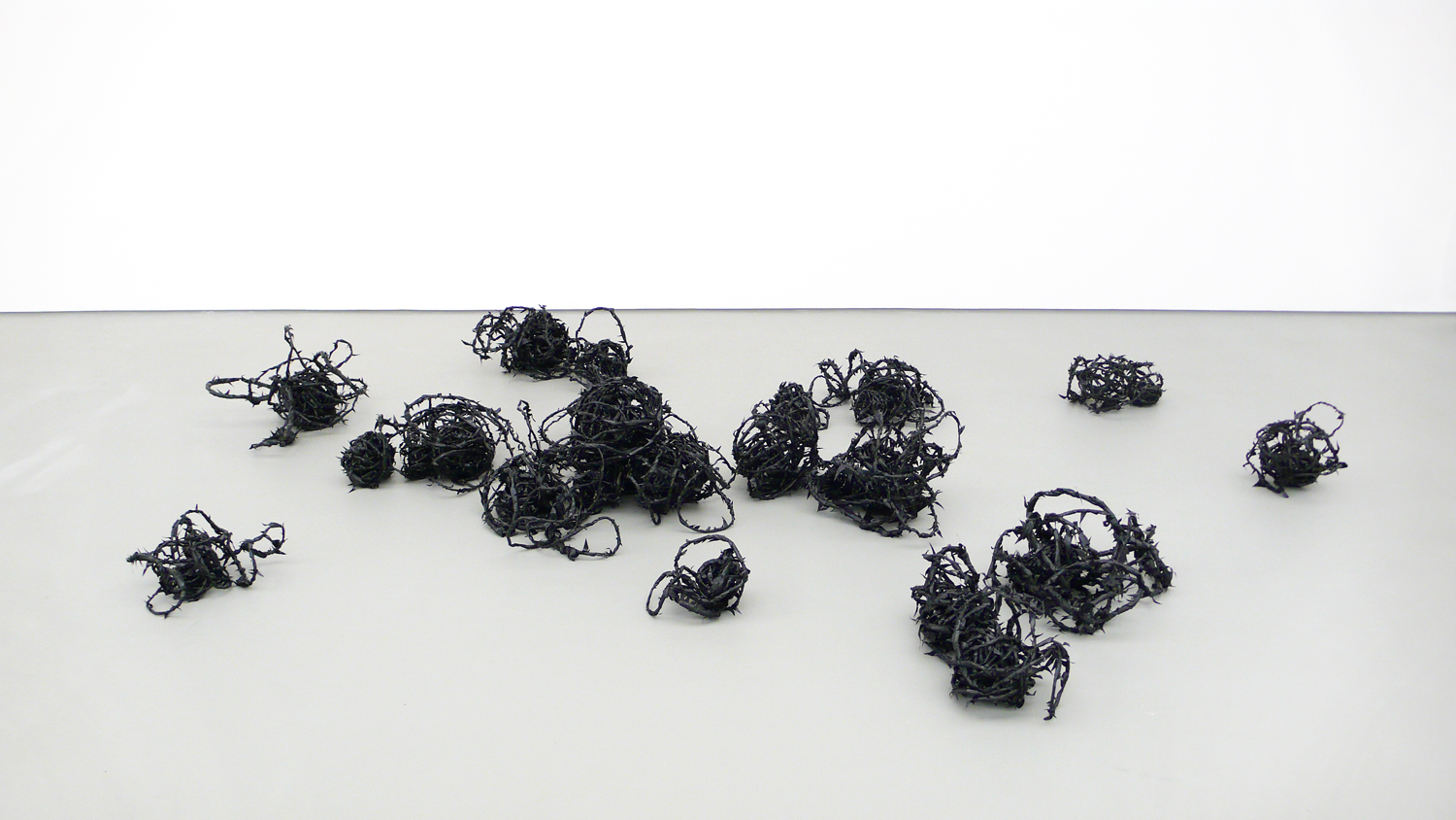   from the corner of your eye, 2011, plastic, wire, tape   stray currents, Towner, Eastbourne 