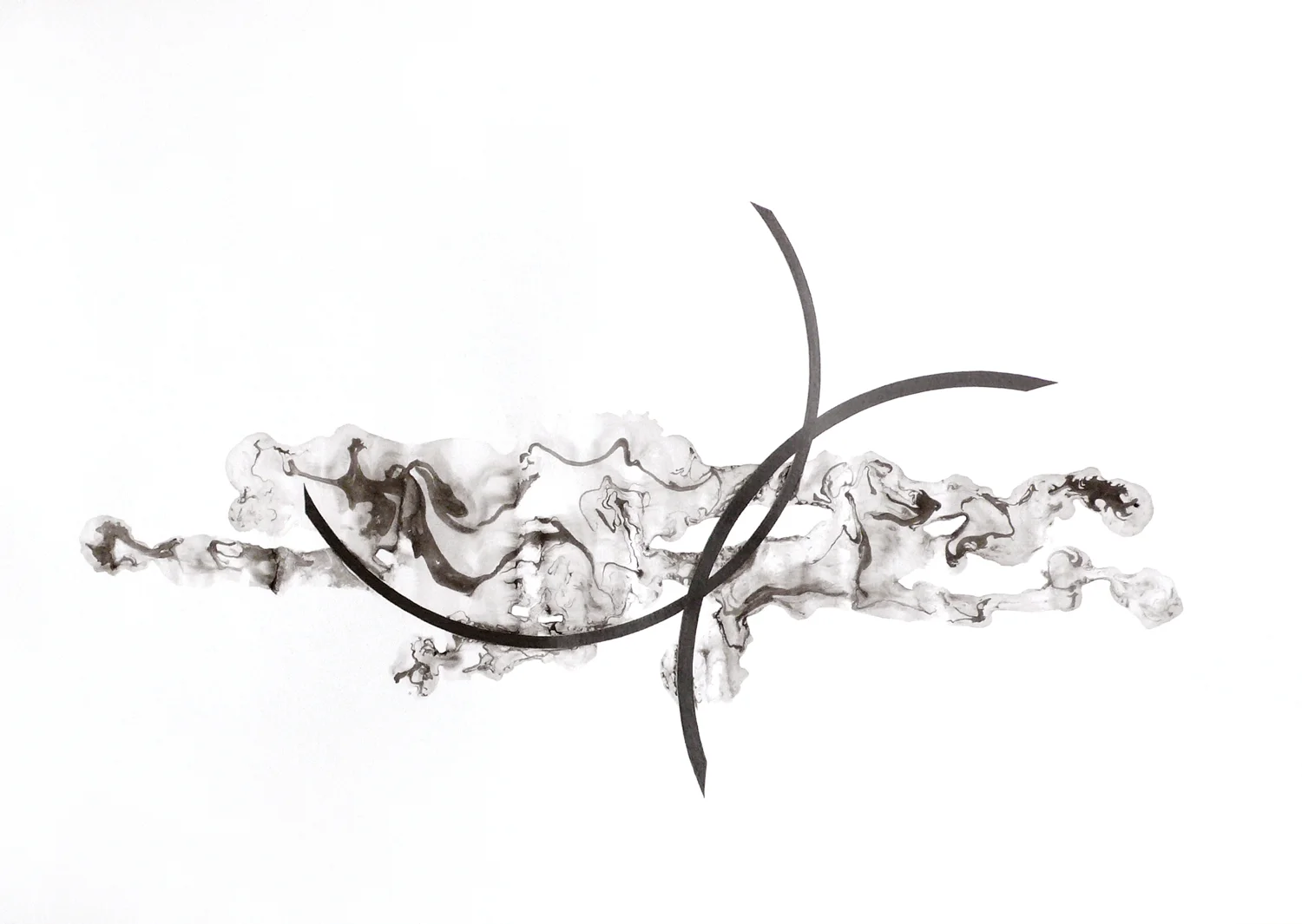 internal friction/ hima, 2009, pencil and ink on paper, 33 x 48cm