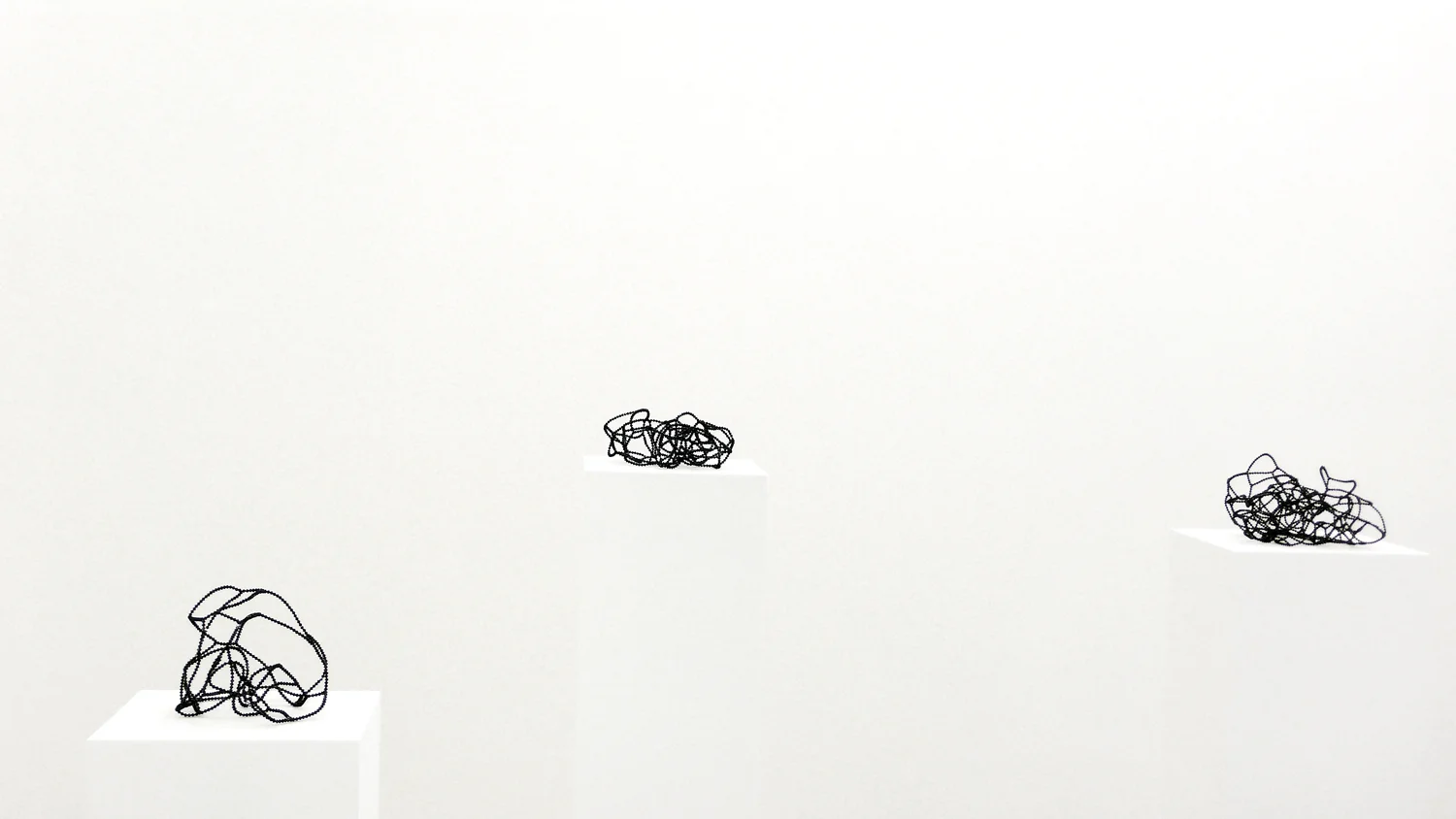 crystal silence l-lV , 2011, wire, beads, dimensions variable hyle, 2011, Lullin+Ferrari, Zürich