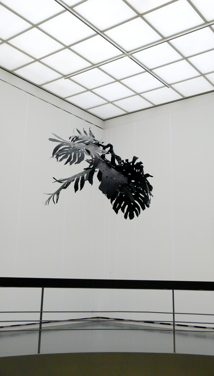   Monstera , 2011 metal, paper, glue, nylon Installation at  Voici un dessin suisse, 1990-2010 , Kunsthaus Aarau   