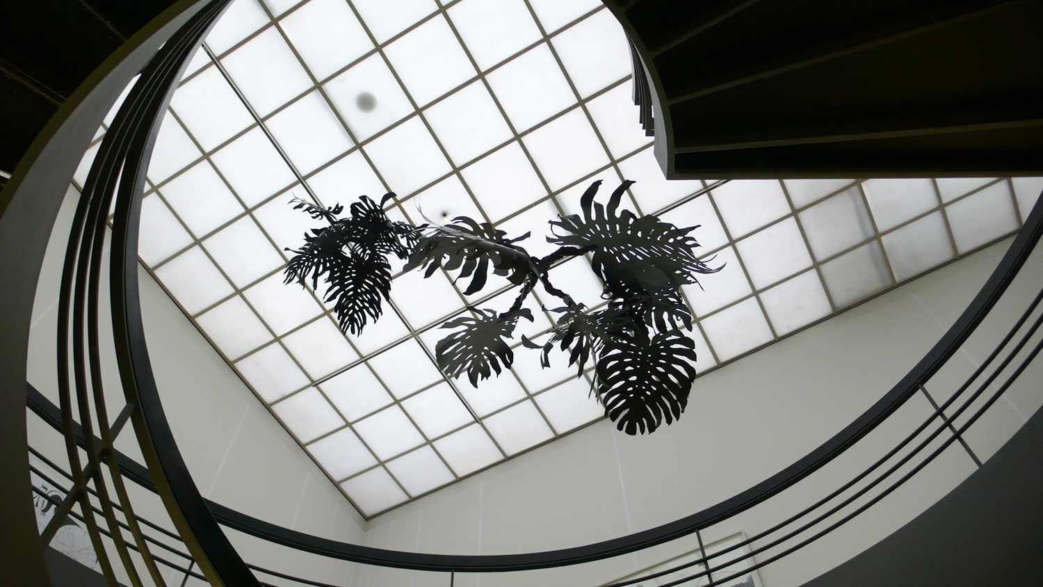   Monstera , 2011 metal, paper, glue, nylon Installation at  Voici un dessin suisse, 1990-2010 , Kunsthaus Aarau 
