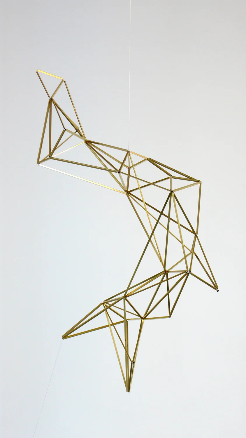 Spell/ kymo , 2014, brass, wire