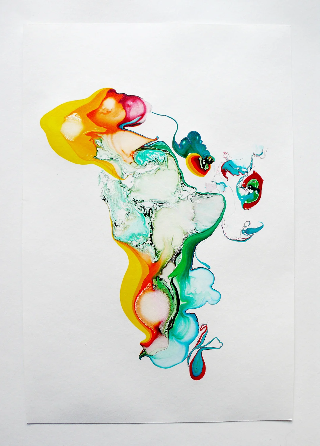 Scattered Rainbow/ niji, 2014, ink on paper, 29,7 x 20cm