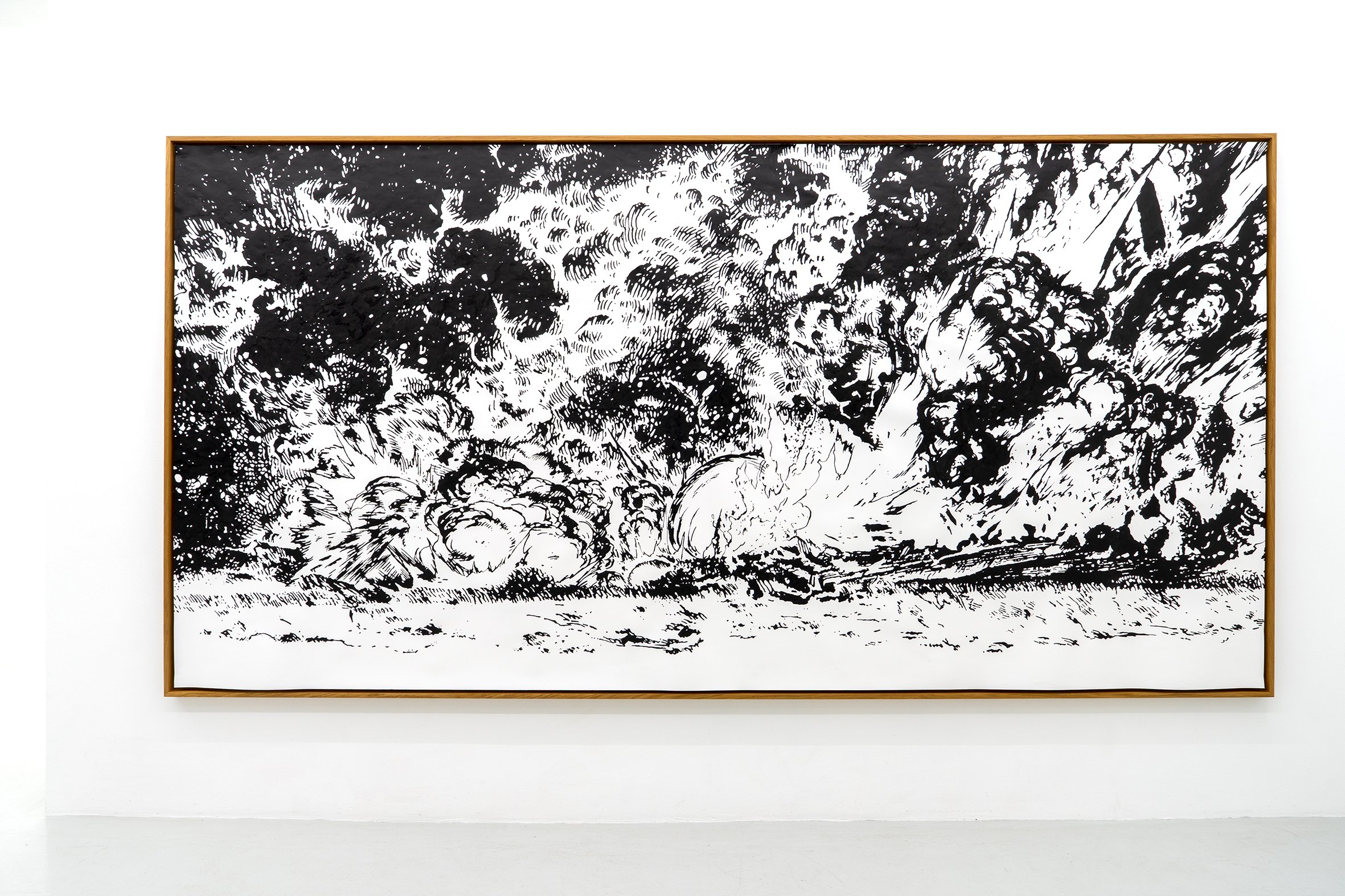   Nothing Else Matters , 2021, Ink on paper, 190 x 380 cm 
