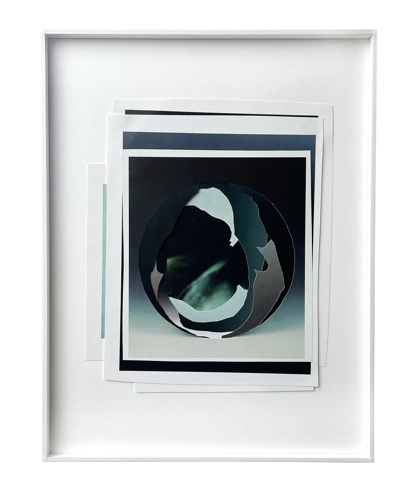   Netsuke,  2025/26  Collages with paper and tape  variable dimensions, from 18 x 18cm to 6 x 8cm 