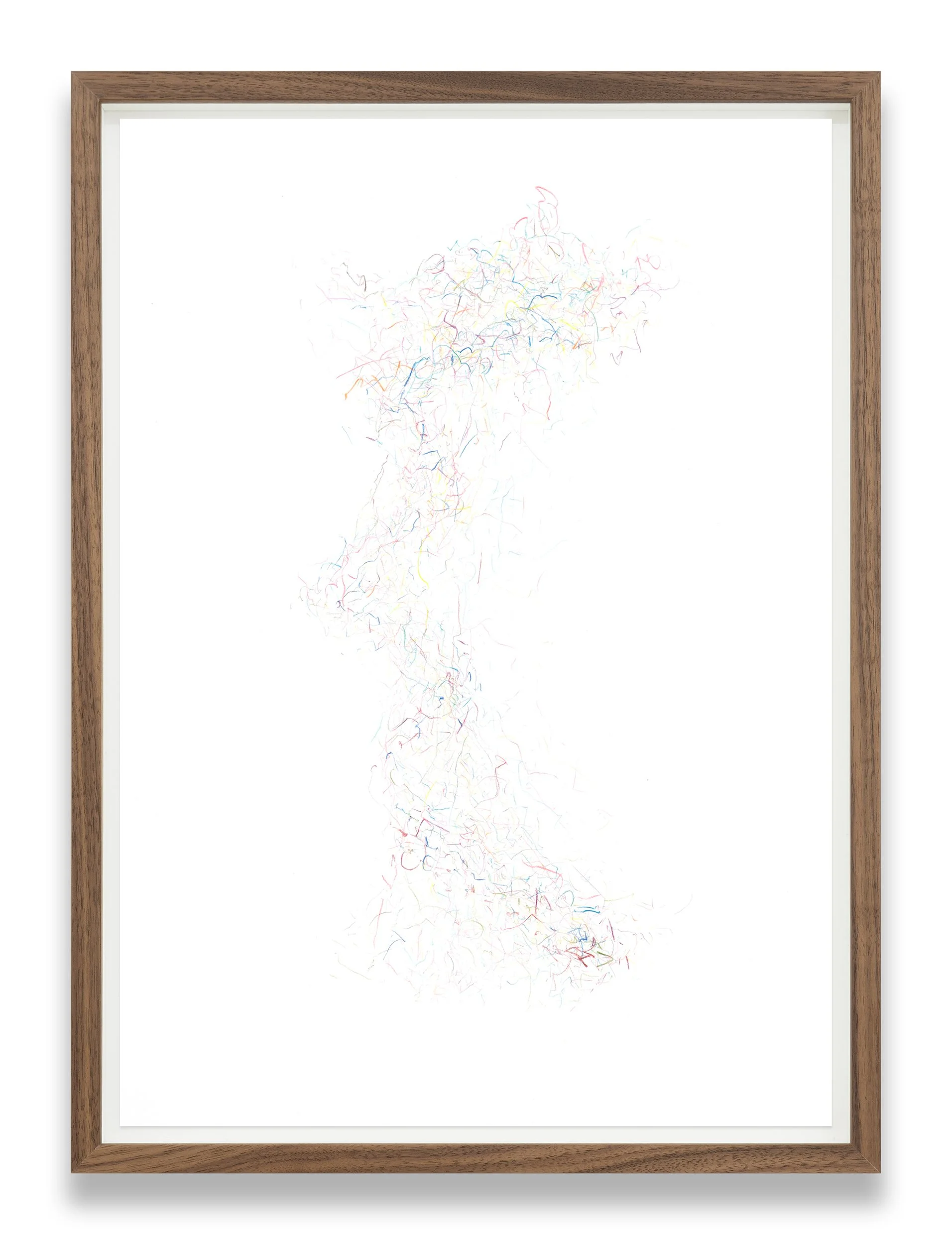   Flow / Nala,  2025/26,  colored pencil on papier, 42 x 30cm 