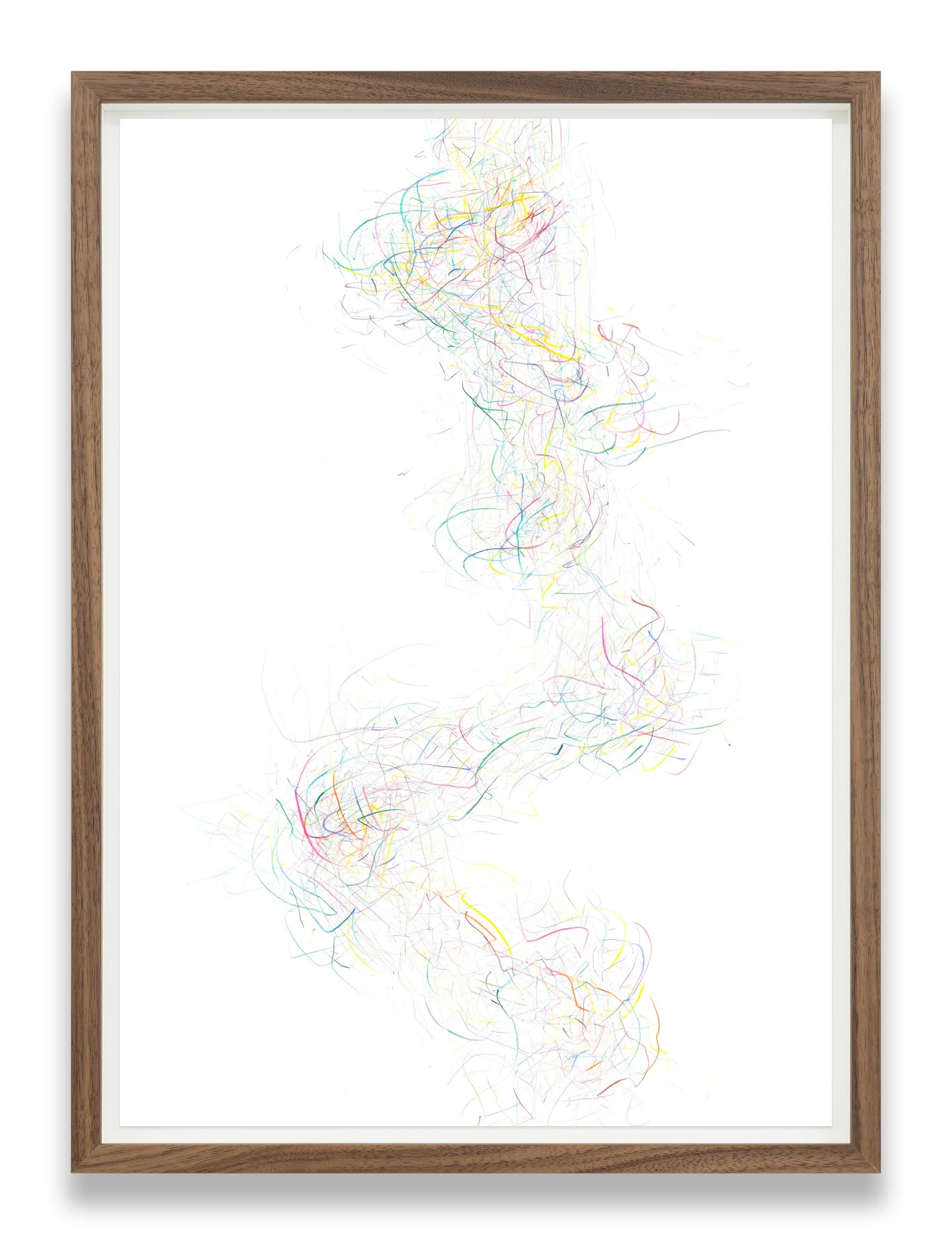   Flow / Zylga,  2025/26,  colored pencil on papier, 42 x 30cm 