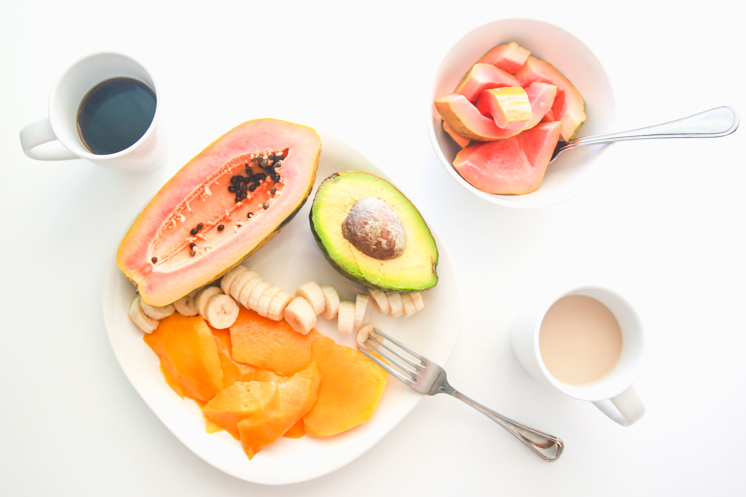 Breakfast is served! Side note, I can't live without fruit- it's my absolute favorite! Next to cheese.