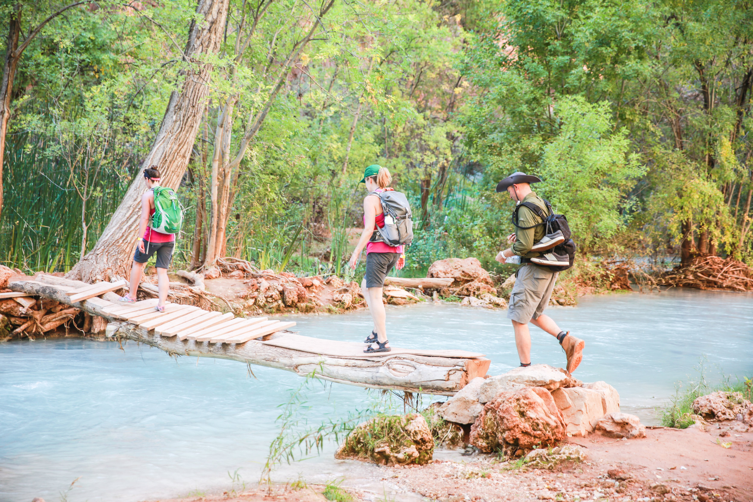 We had to cross this every day to get to our campsite. Two words: Slick shoes.