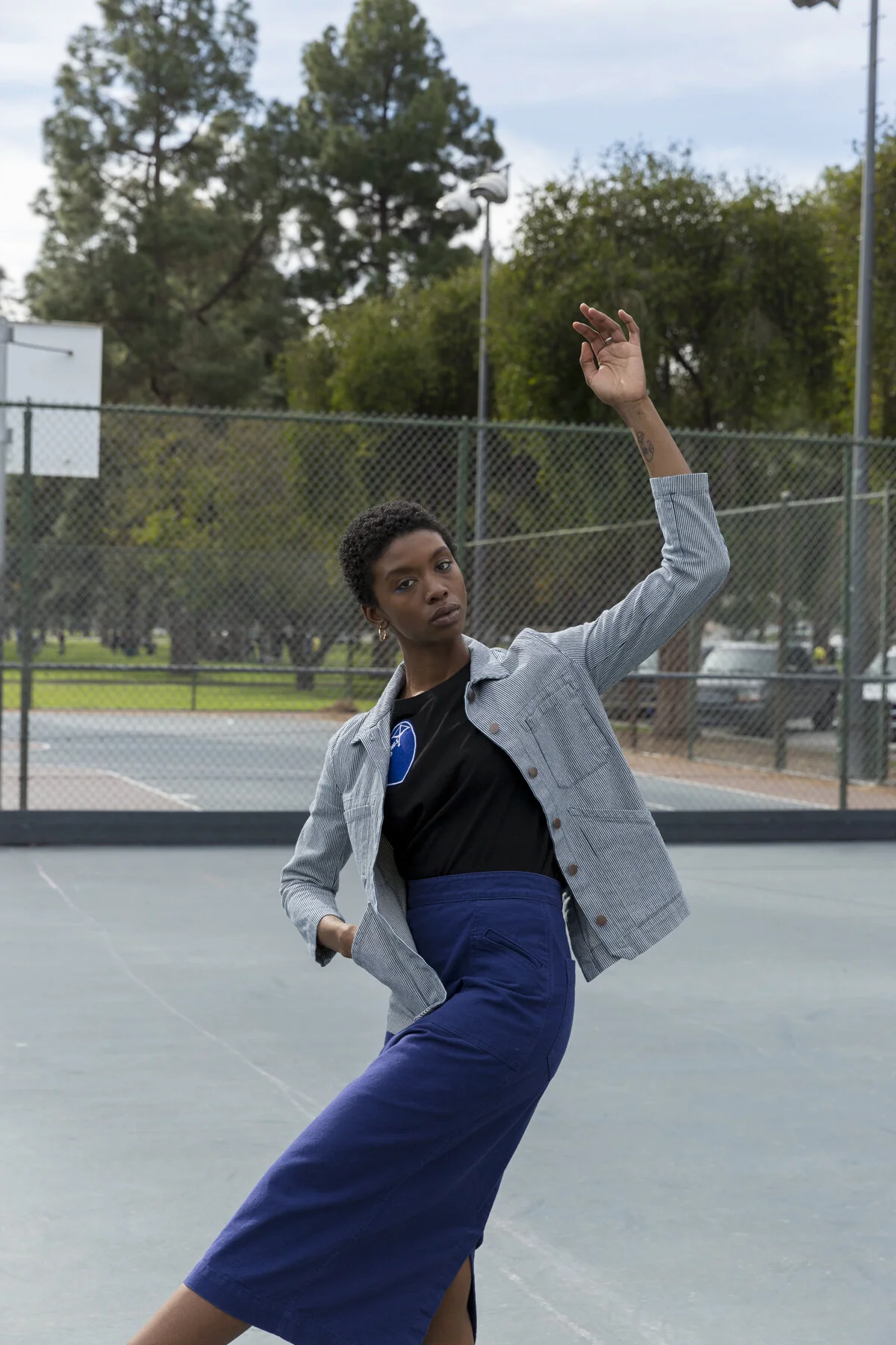 Triangle Pocket Jacket - Stripe