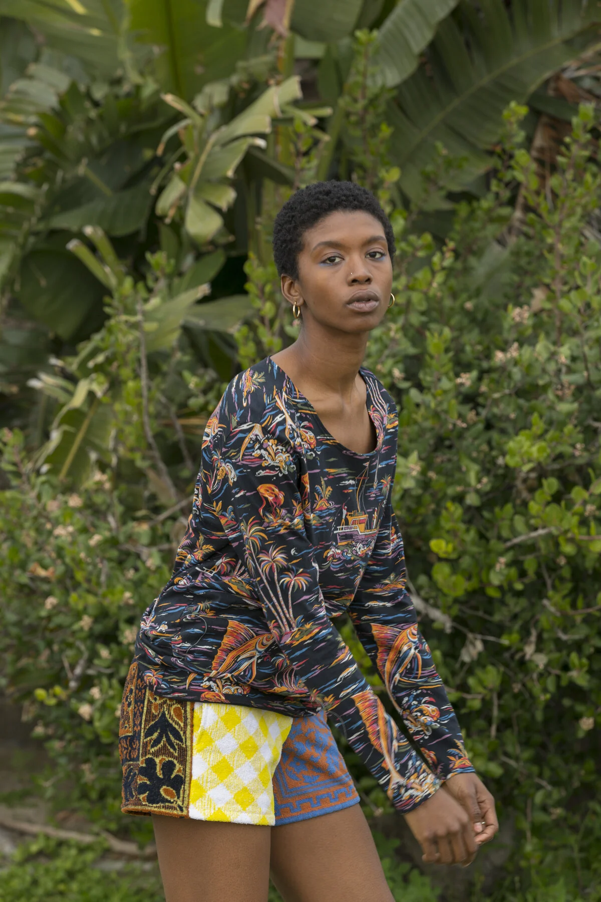 Boatneck Long Sleeve - Night Paradise