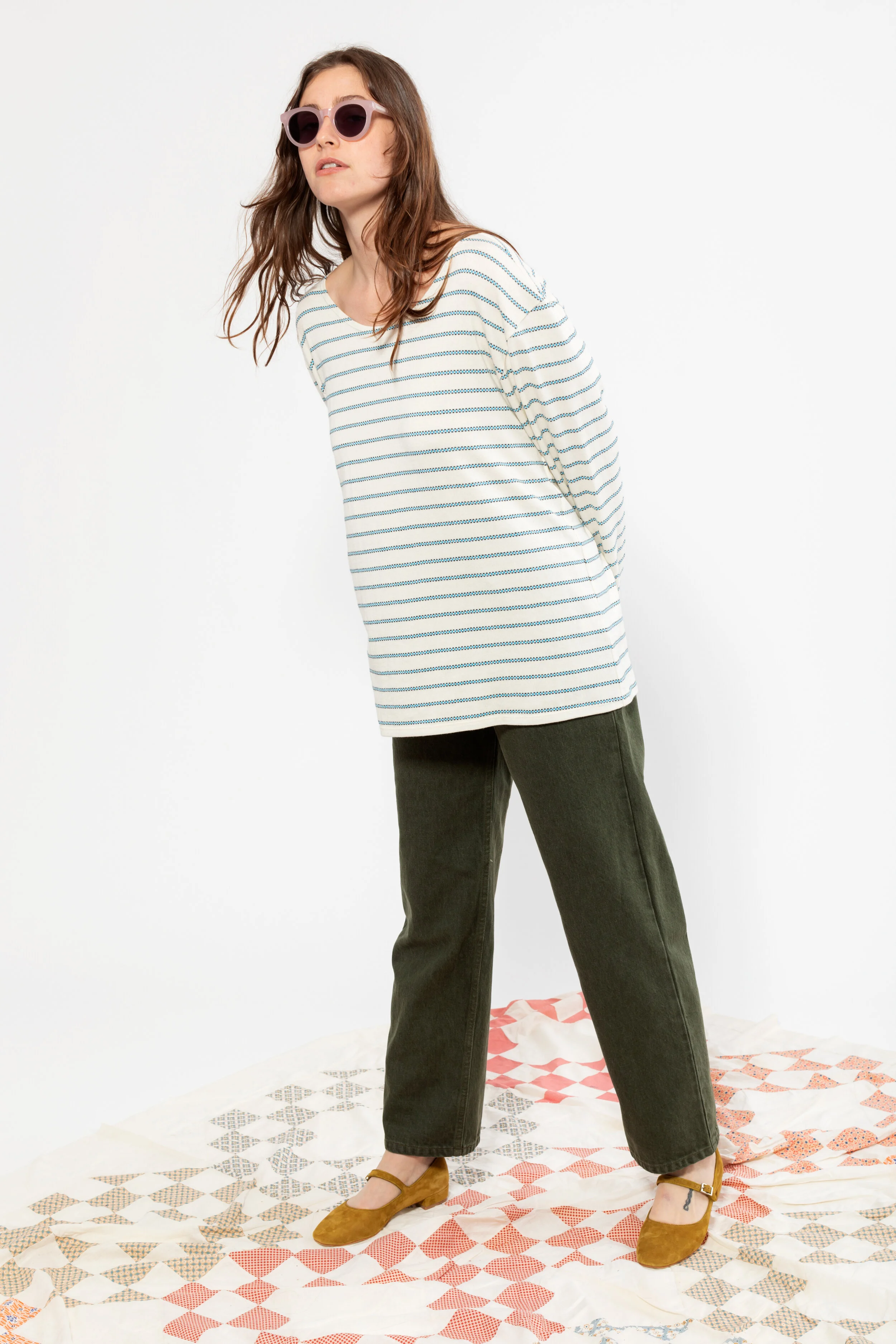 Boatneck Long Sleeve - Deadstock Stripe