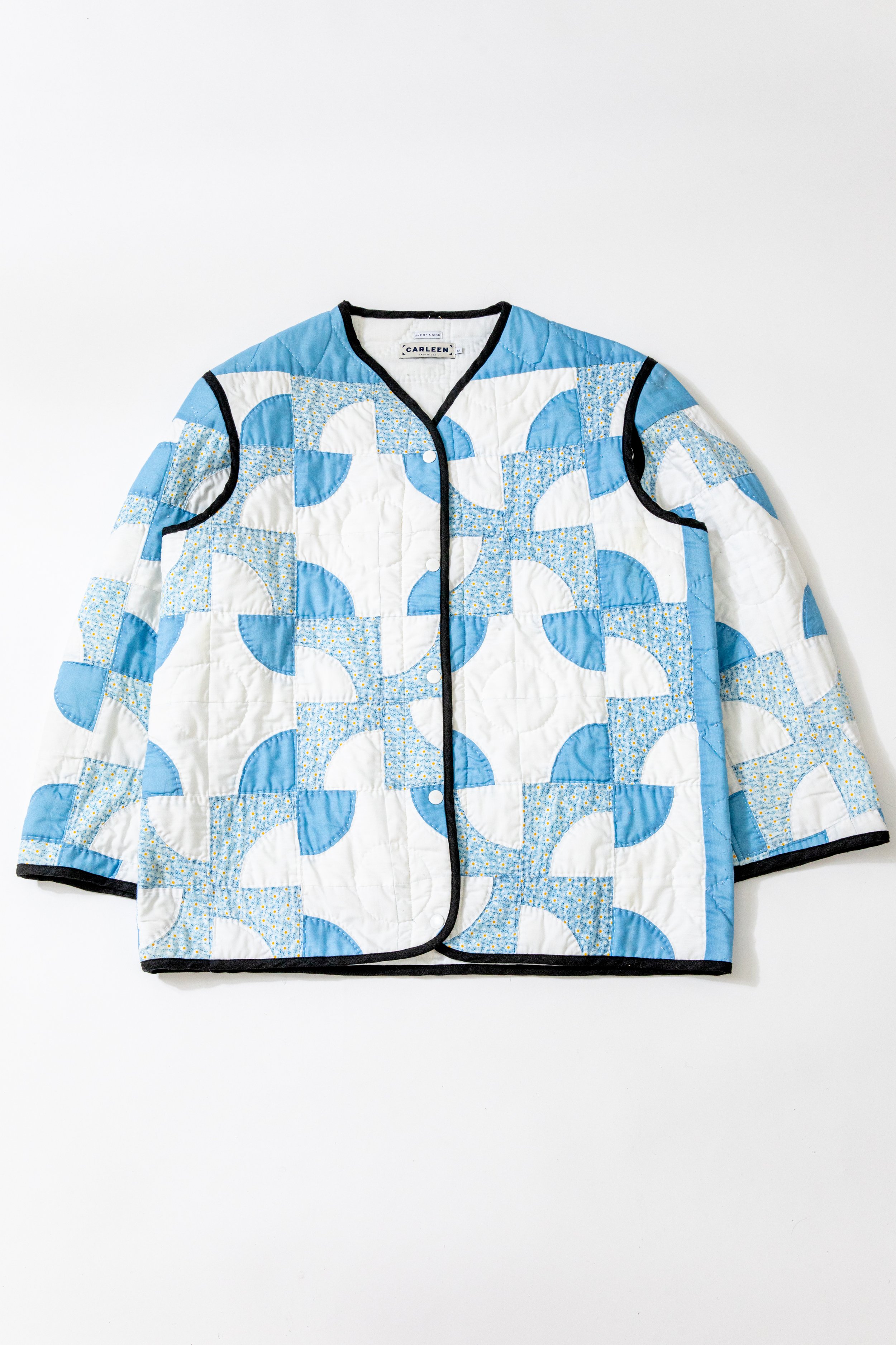 Quilt Liner Jacket - XLarge (Blue Waves) — CARLEEN