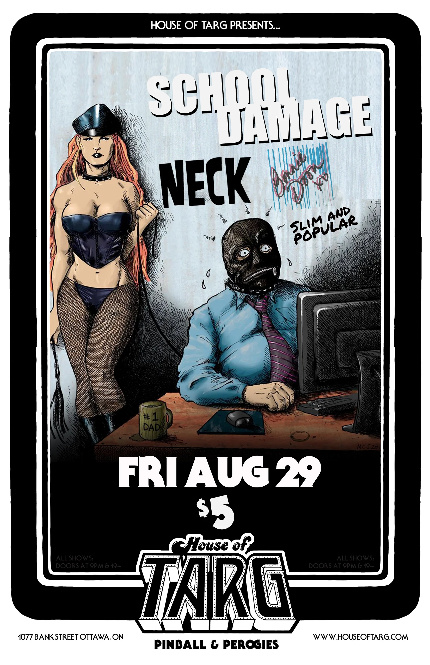 SCHOOL DAMAGE + Neck + Bonnie Doon + Slim & Popular