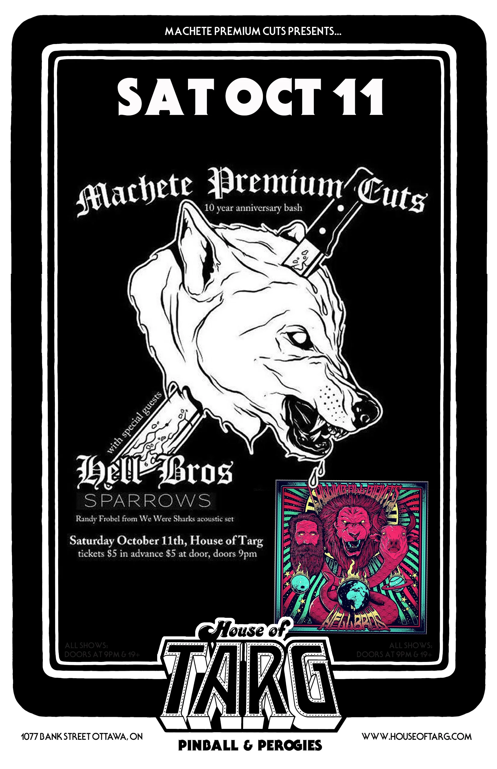 MACHETE PREMIUM CUTS PARTY - HELLbros! + Ritual + Sparrows