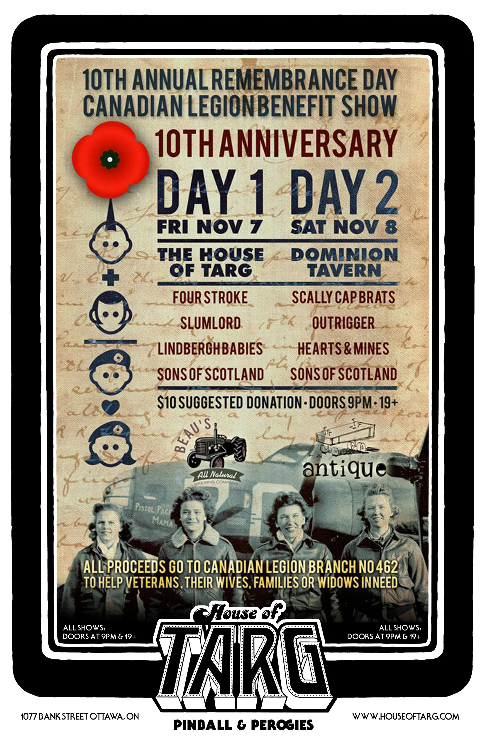 10TH ANNUAL CANADIAN LEGION BENEFIT PUNK ROCK SHOW