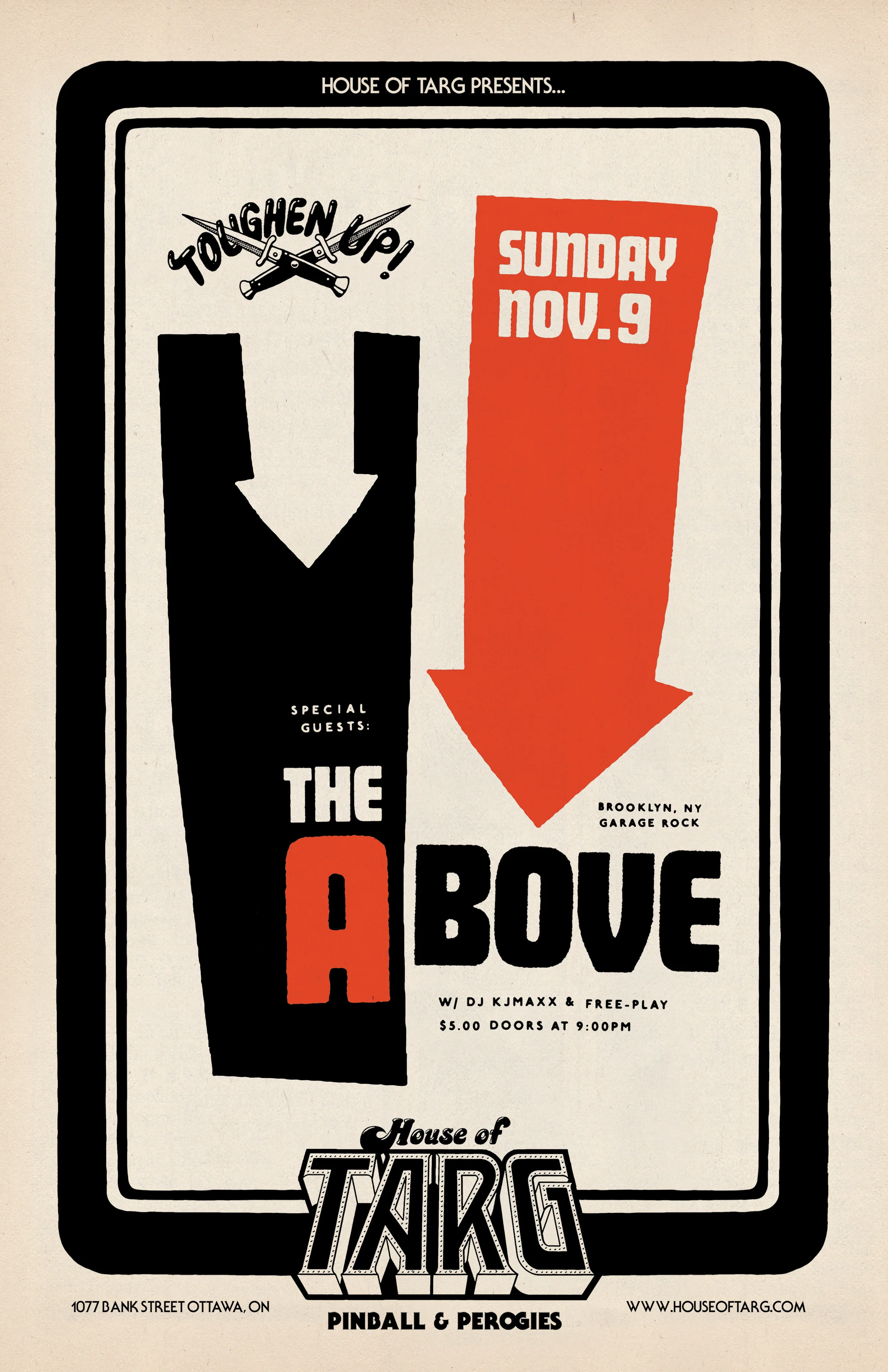 TOUGHEN UP! FREEPLAY Pinball & Vids + The Above (NYC)