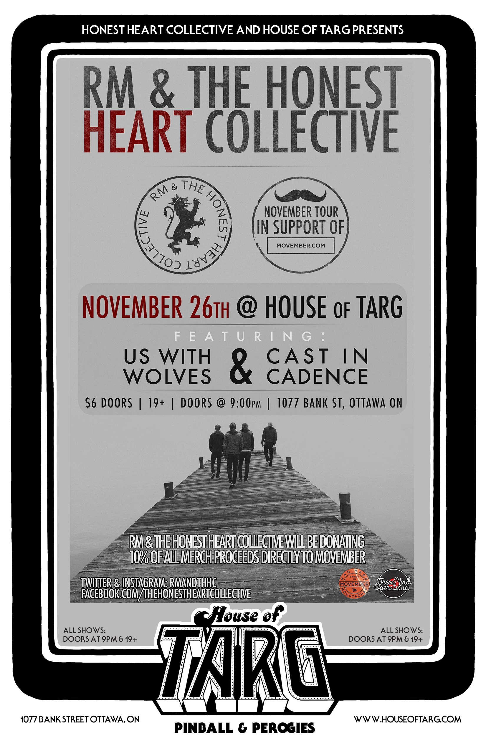 RM and THE HONEST HEART COLLECTIVE + Cast In Cadence + Us With Wolves