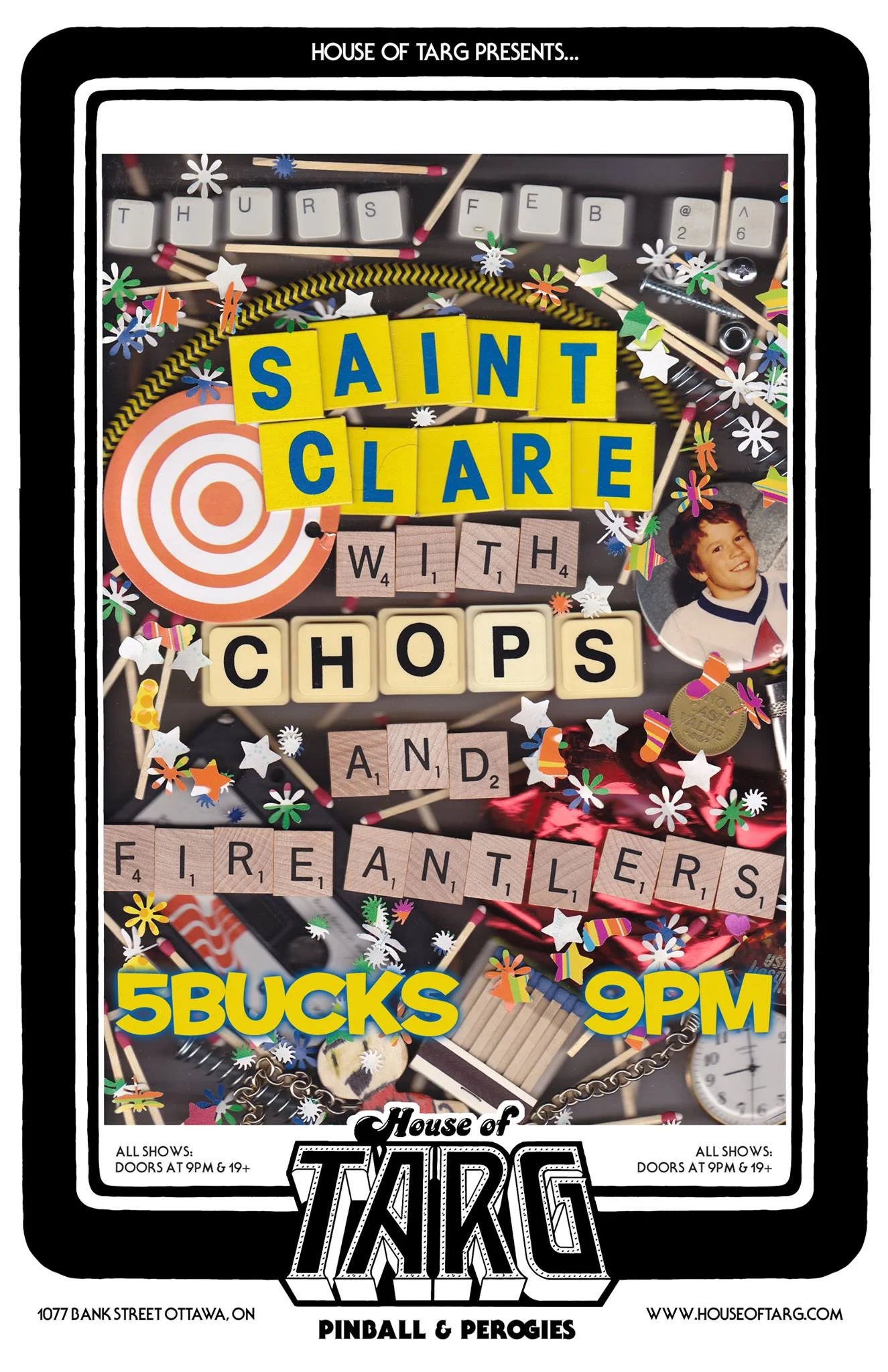 SAINT CLARE + Chops & The Holics + Fire Antlers