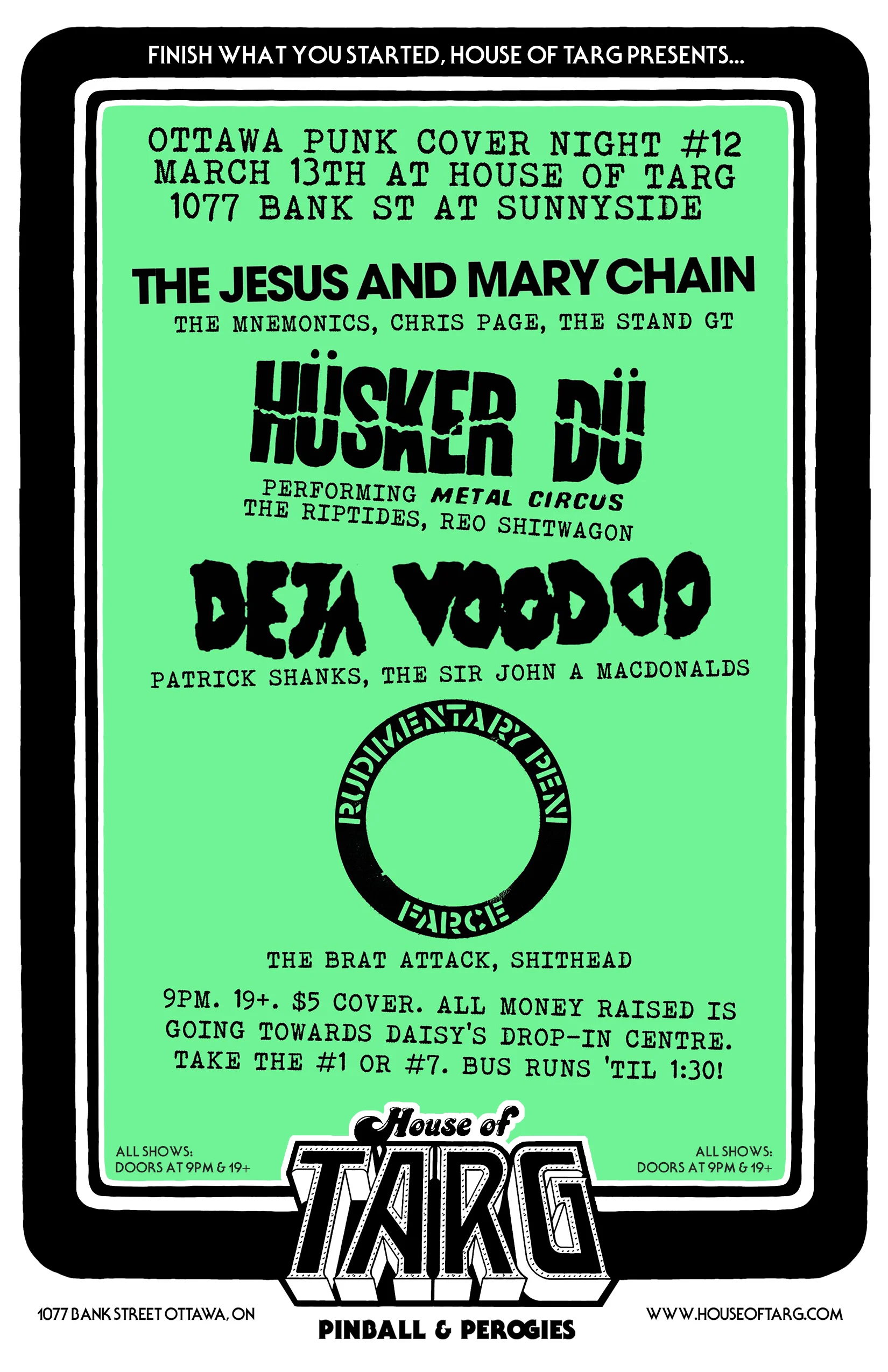 PUNK COVER NITE #12 - The Jesus & Mary Chain + Hüsker Dü + Deja Voodoo + Rudimentary Peni