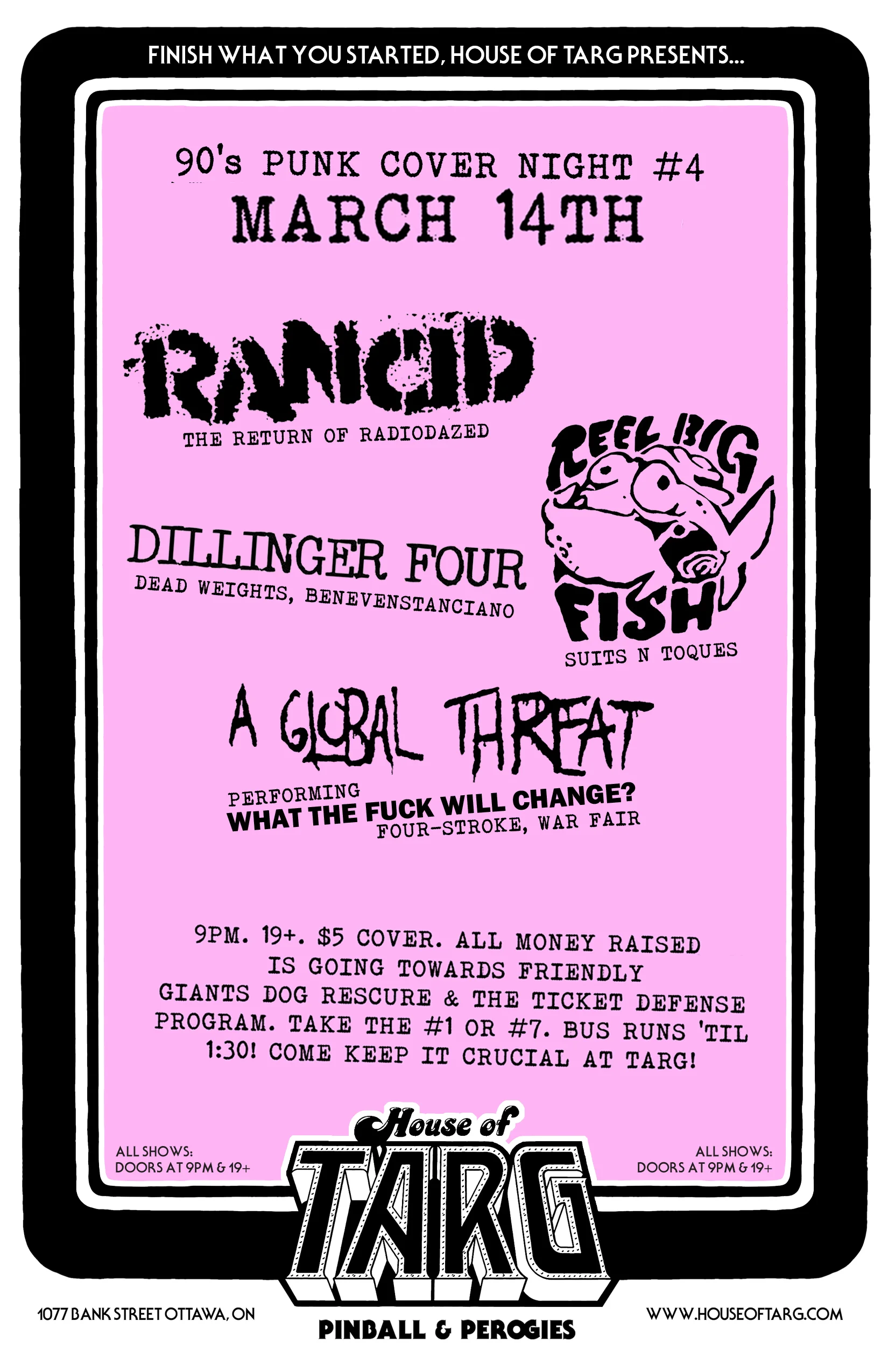 90's PUNK COVER NITE - Rancid + Dillenger Four + Reel Big Fish + A Global Threat