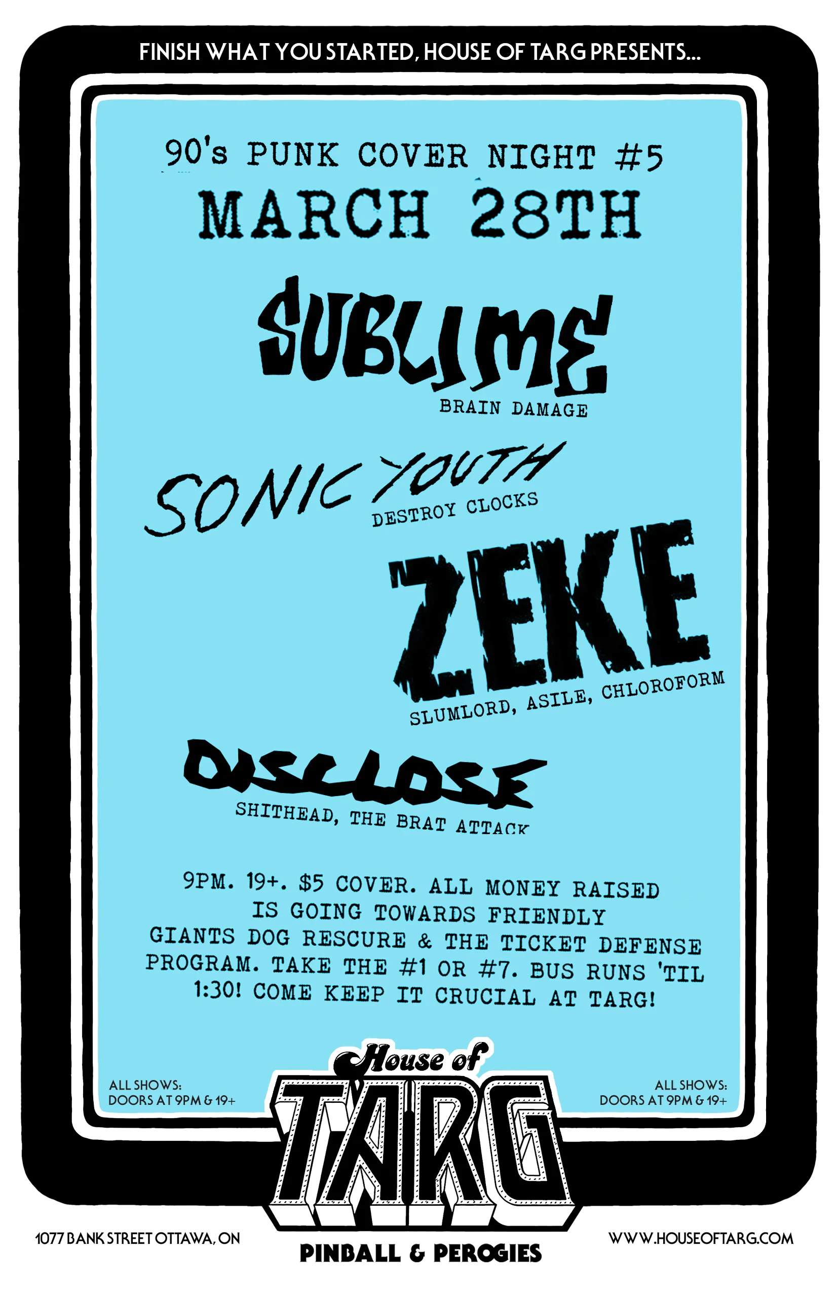 90's PUNK COVER NIGHT #5 - Sublime + Sonic Youth + Zeke + Disclose
