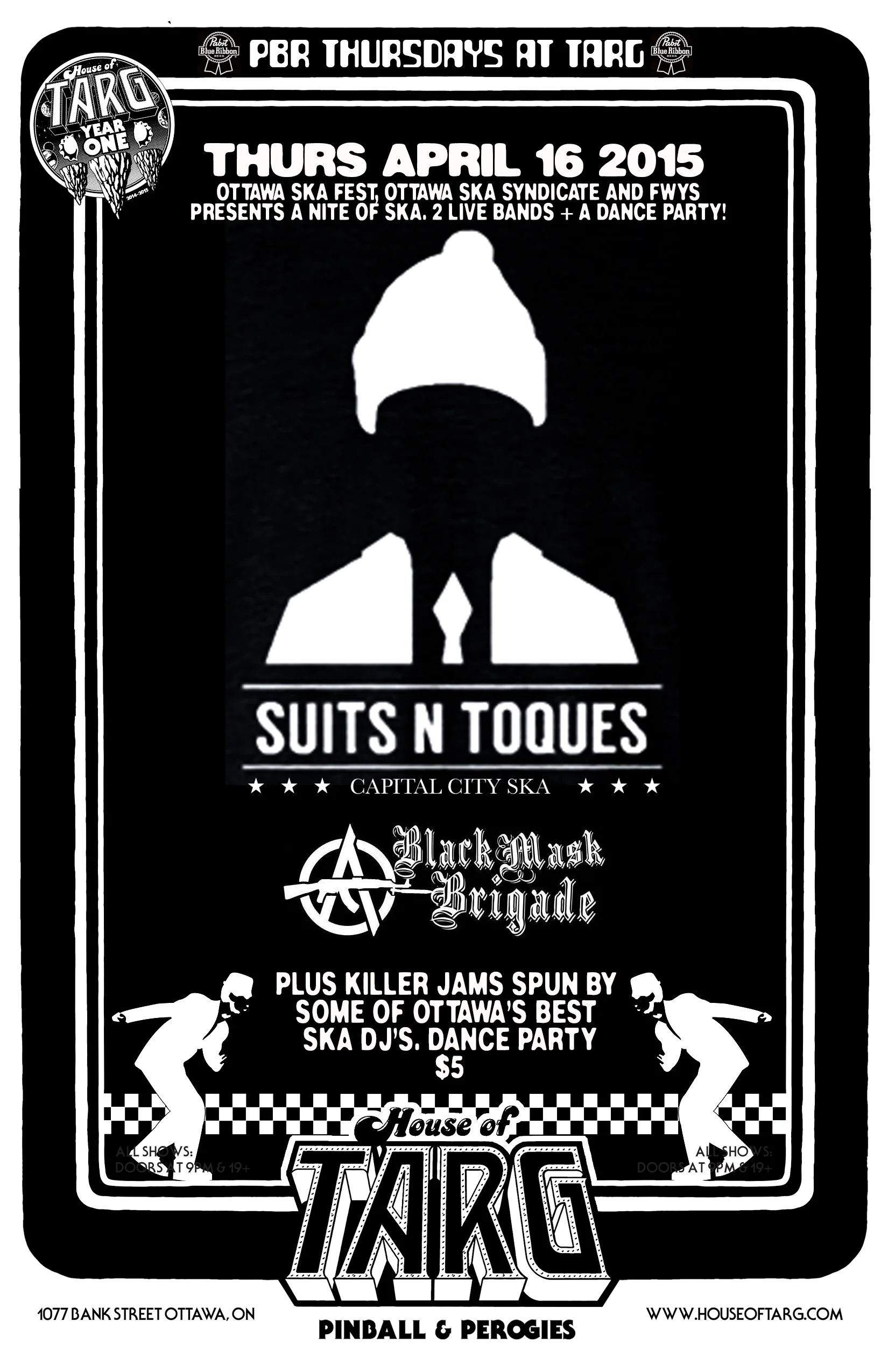 SUITS 'n TOQUES + The Black Mask Brigade + SKA DJ Dance Party