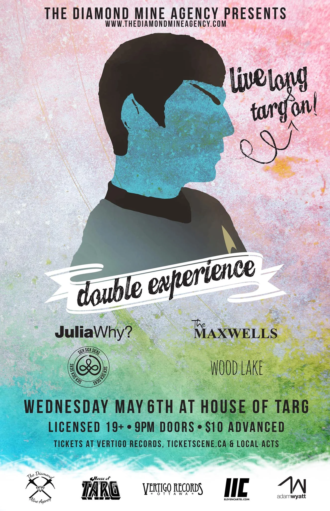 DOUBLE EXPERIENCE + Julia Why? + The Sick Sick Sicks + The Maxwells + Wood Lake