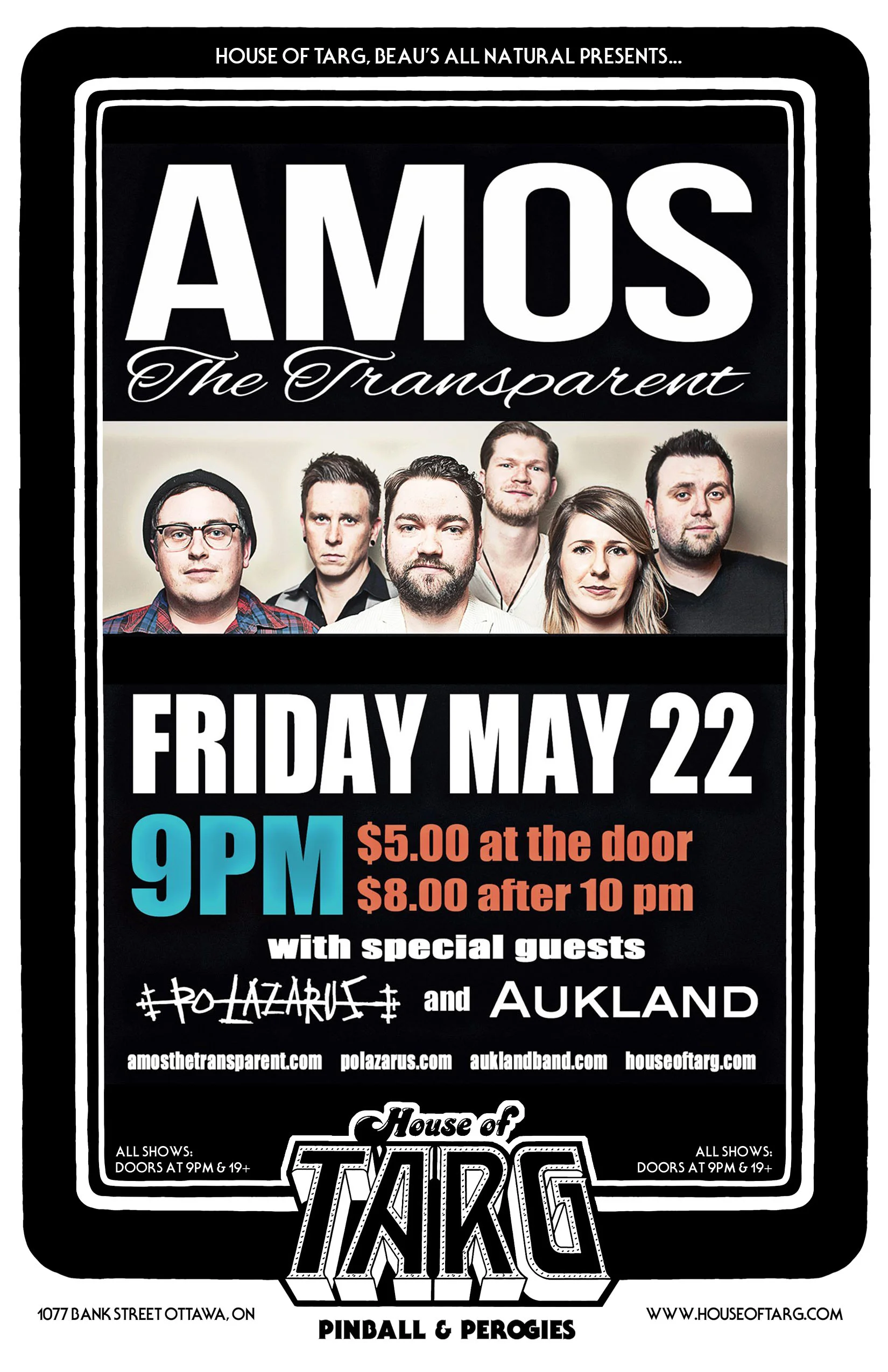 AMOS THE TRANSPARENT + Po Lazarus + Aukland