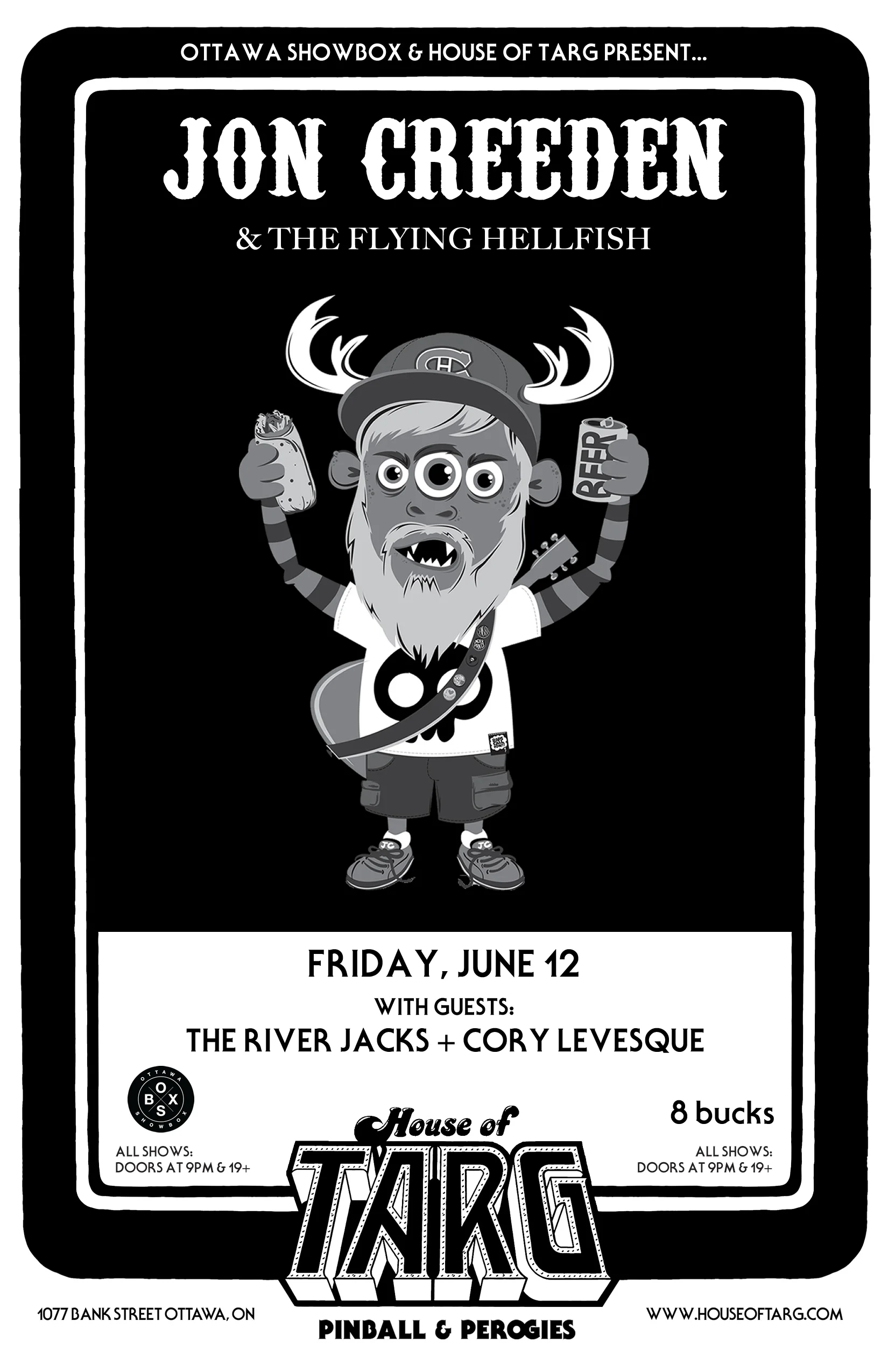 JON CREEDEN & THE FLYING HELLFISH + The River Jacks + Cory Levesque