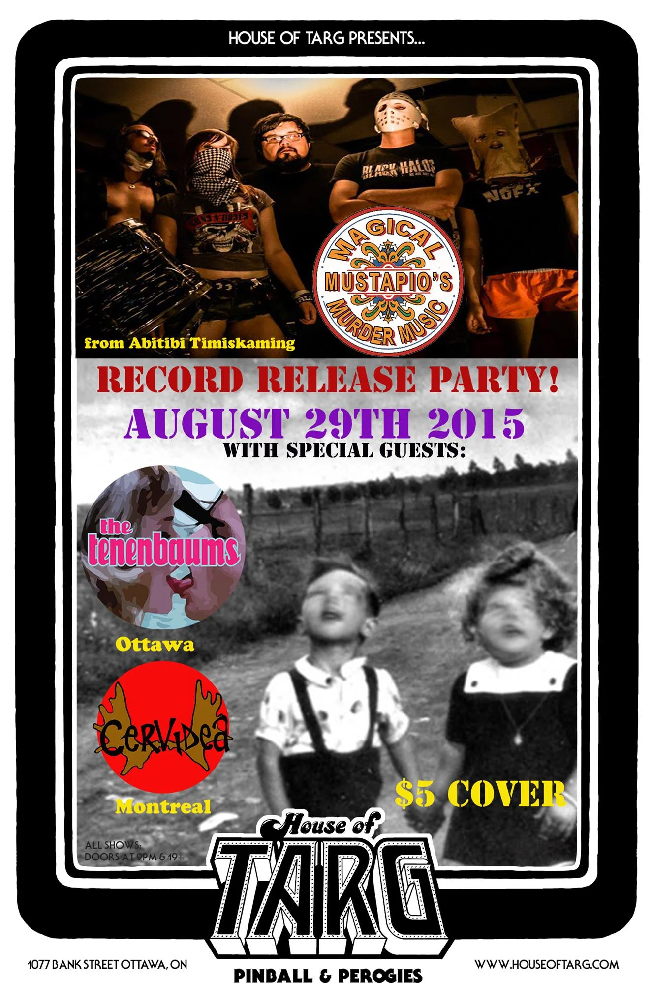 MUSTAPIO'S MAGICAL MURDER MUSIC + The Tenenbaums + Cervidea