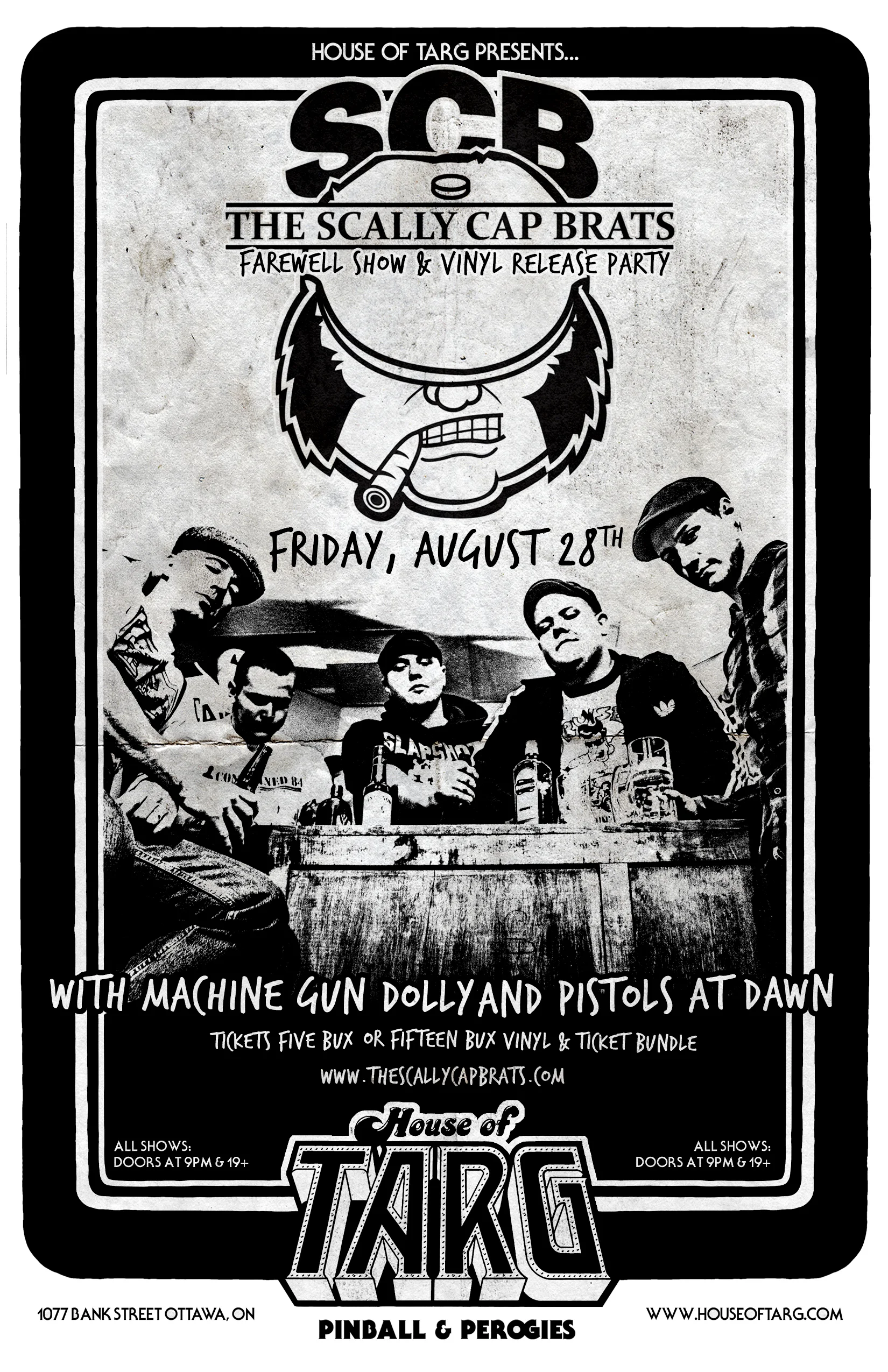 THE SCALLY CAP BRATS + Machine Gun Dolly + Pistols At Dawn