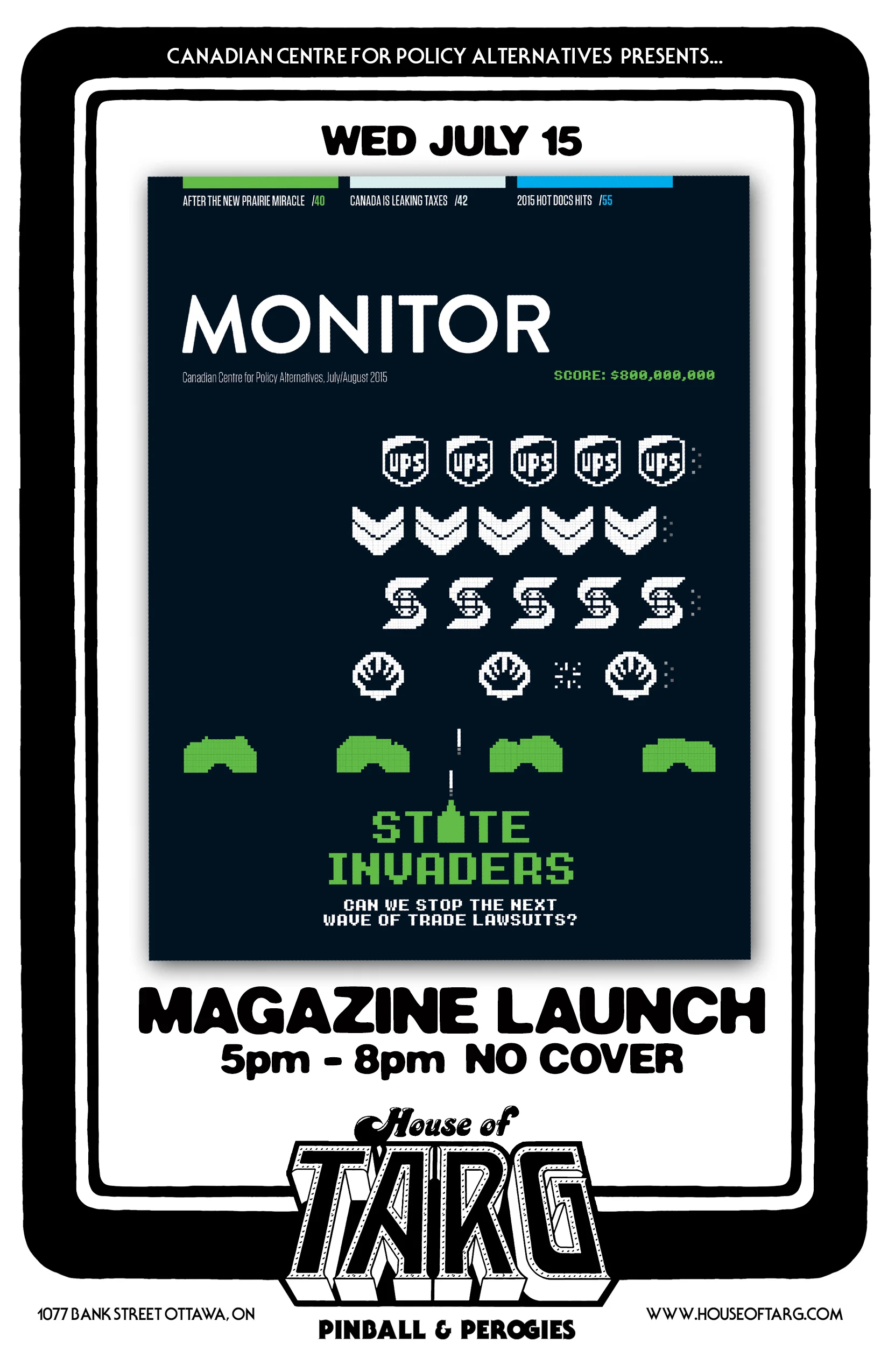 CCPA's The Monitor Magazine Launch 5pm - 8pm