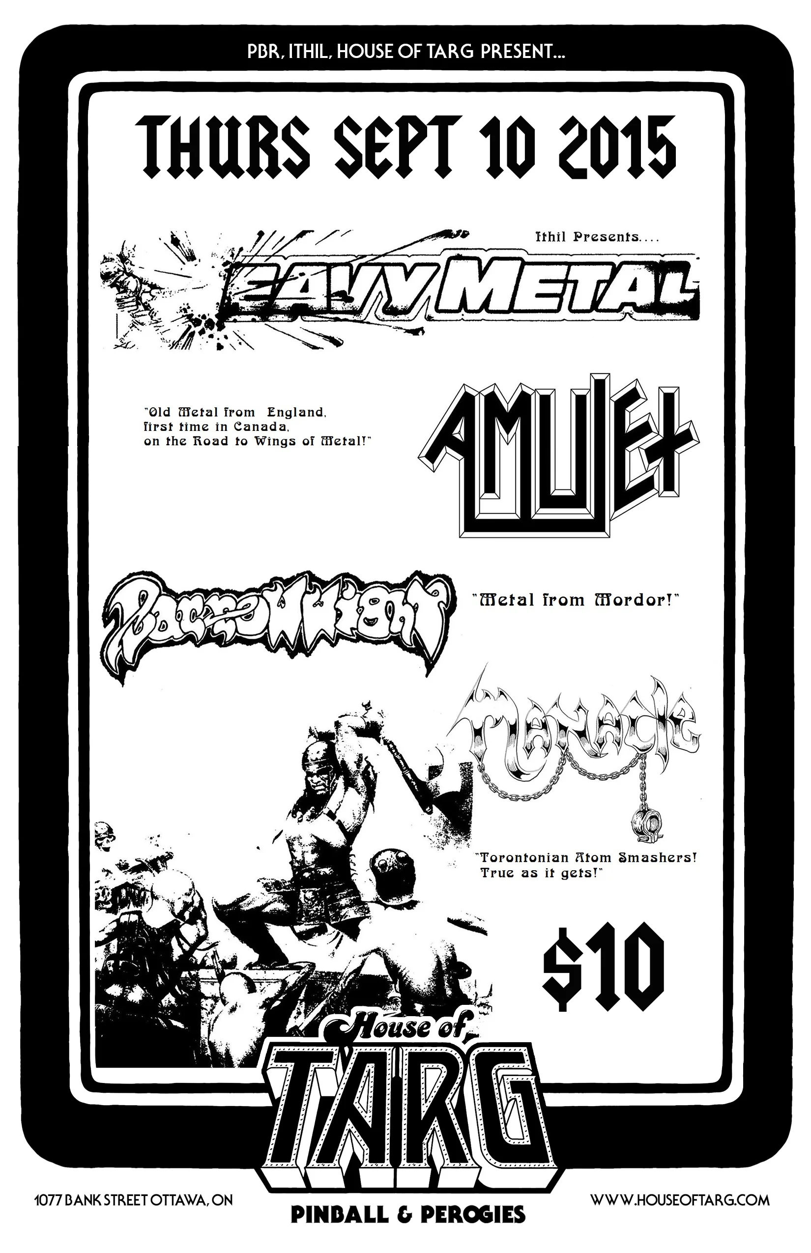 AMULET (UK) + Barrow Wight + Manacle + Metal and Hell S.O.S