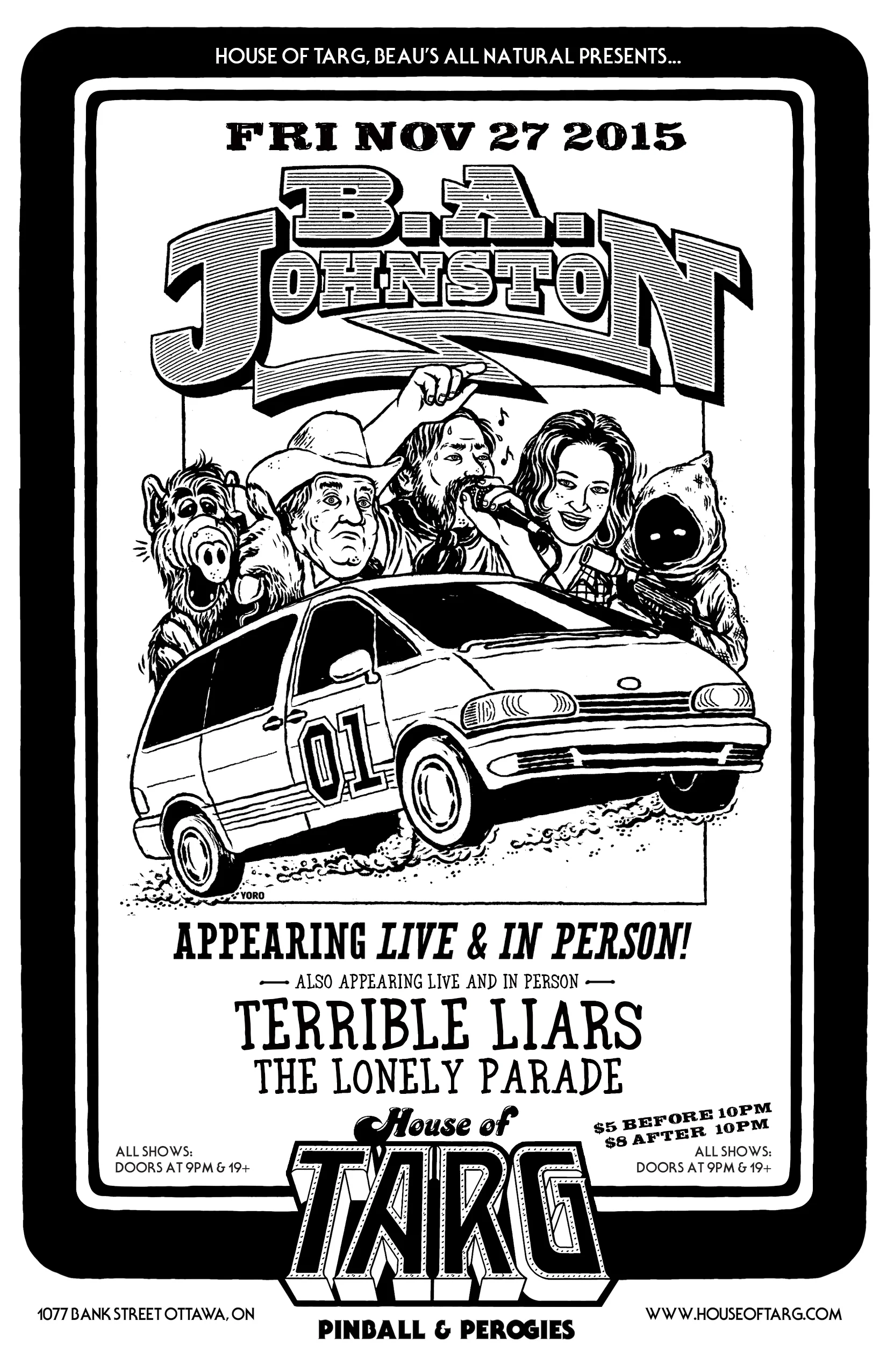 BA JOHNSTON + Terrible Liars + The Lonely Parade