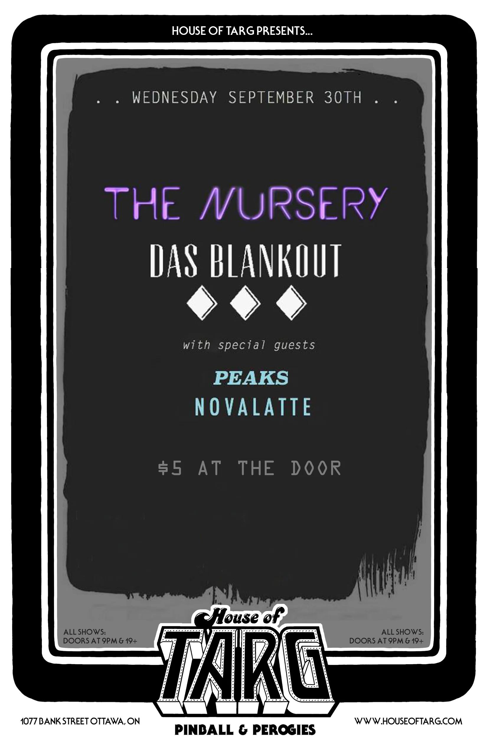 THE NURSERY + Das Blankout + Peaks + Novalatte