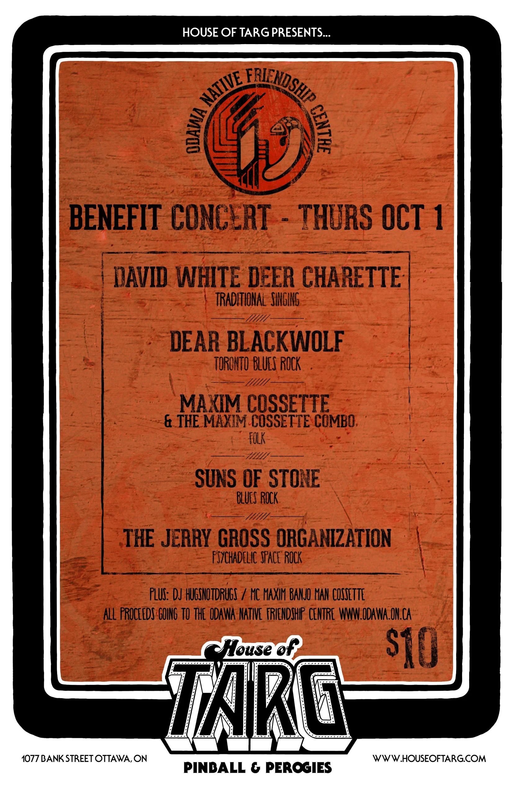 ODAWA FRIENDSHIP CENTRE Benefit Concert w White Deer + Dear Blackwolf + more