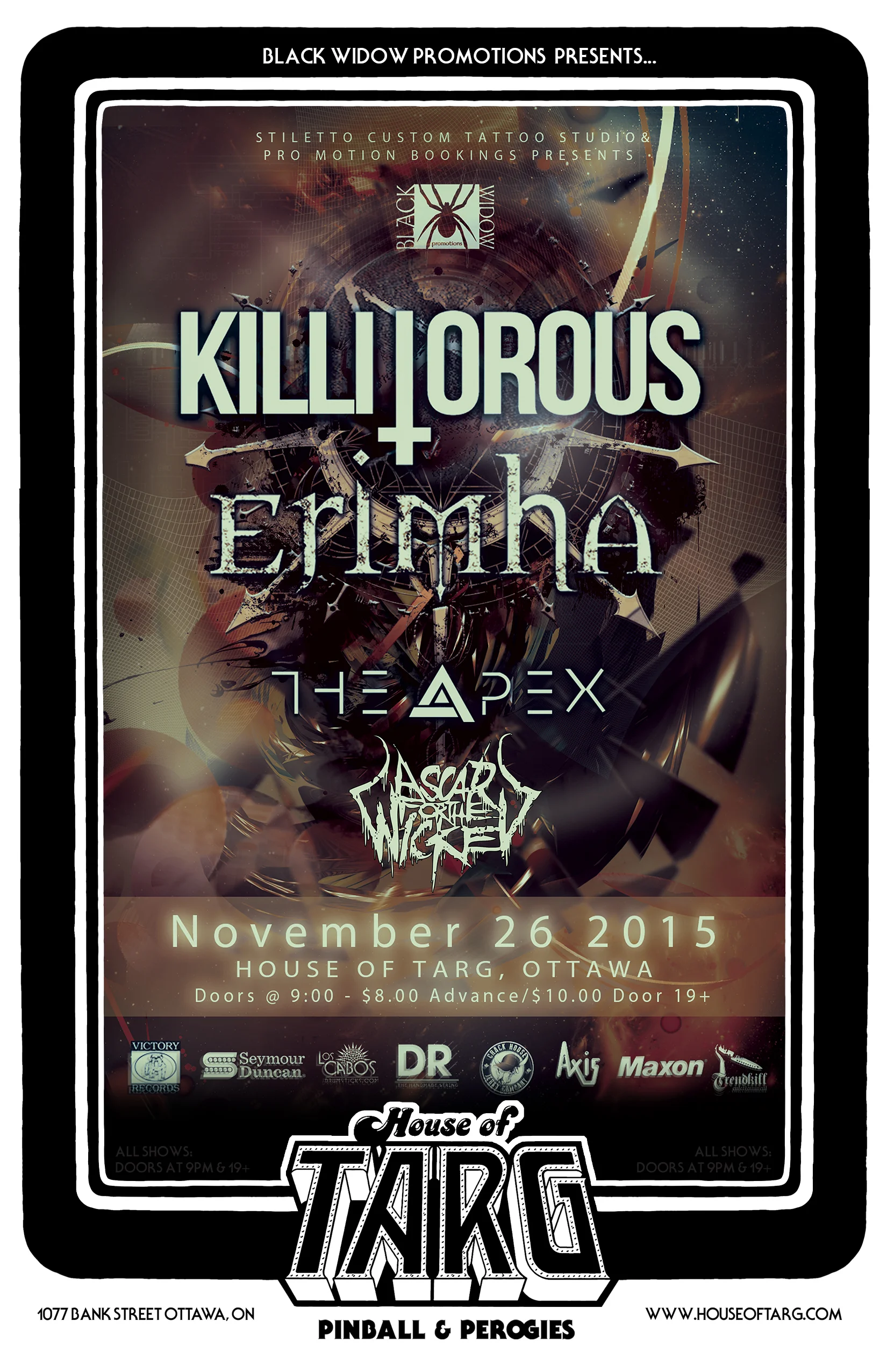 KILLITOROUS + ERIMHA + THE APEX + A SCAR FOR THE WICKED