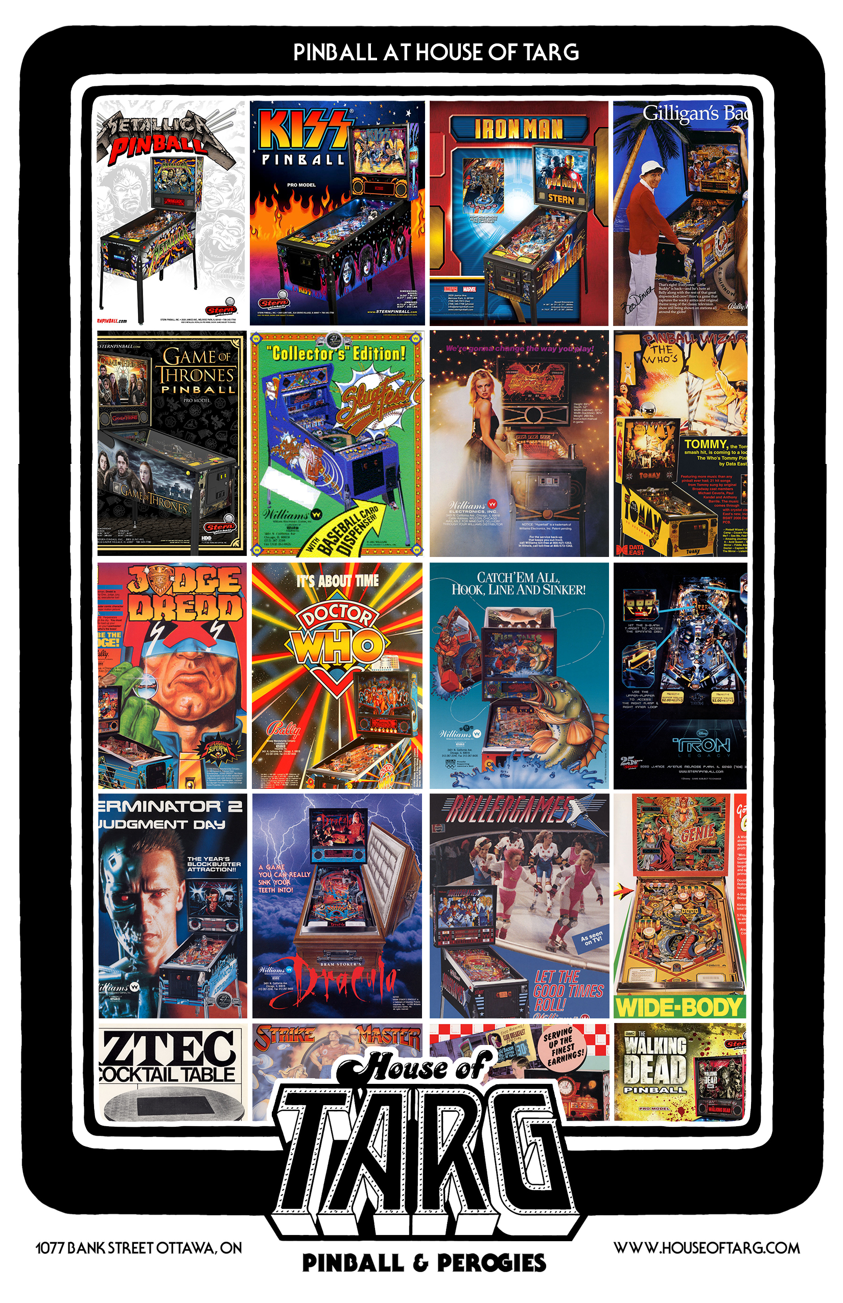Current Pinball Machines at TARG