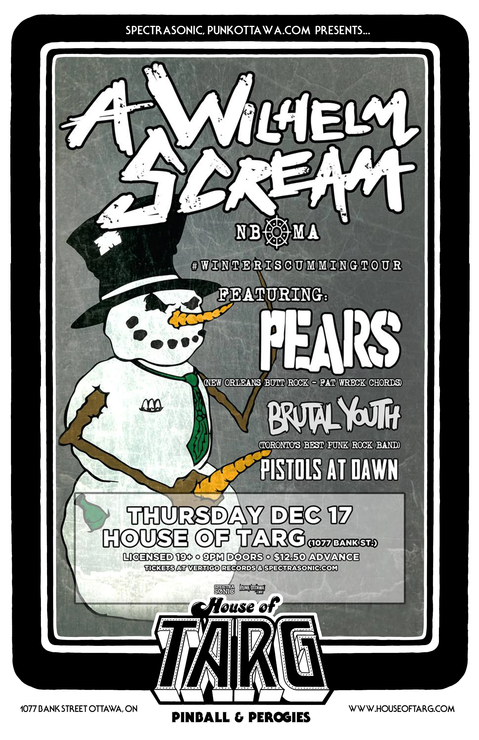 A WILHELM SCREAM + Pears + Brutal Youth + Pistols At Dawn