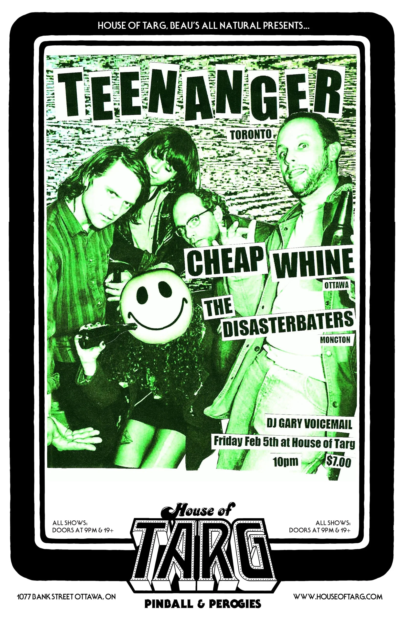 TEENANGER + Cheap Whine + The Disasterbaters